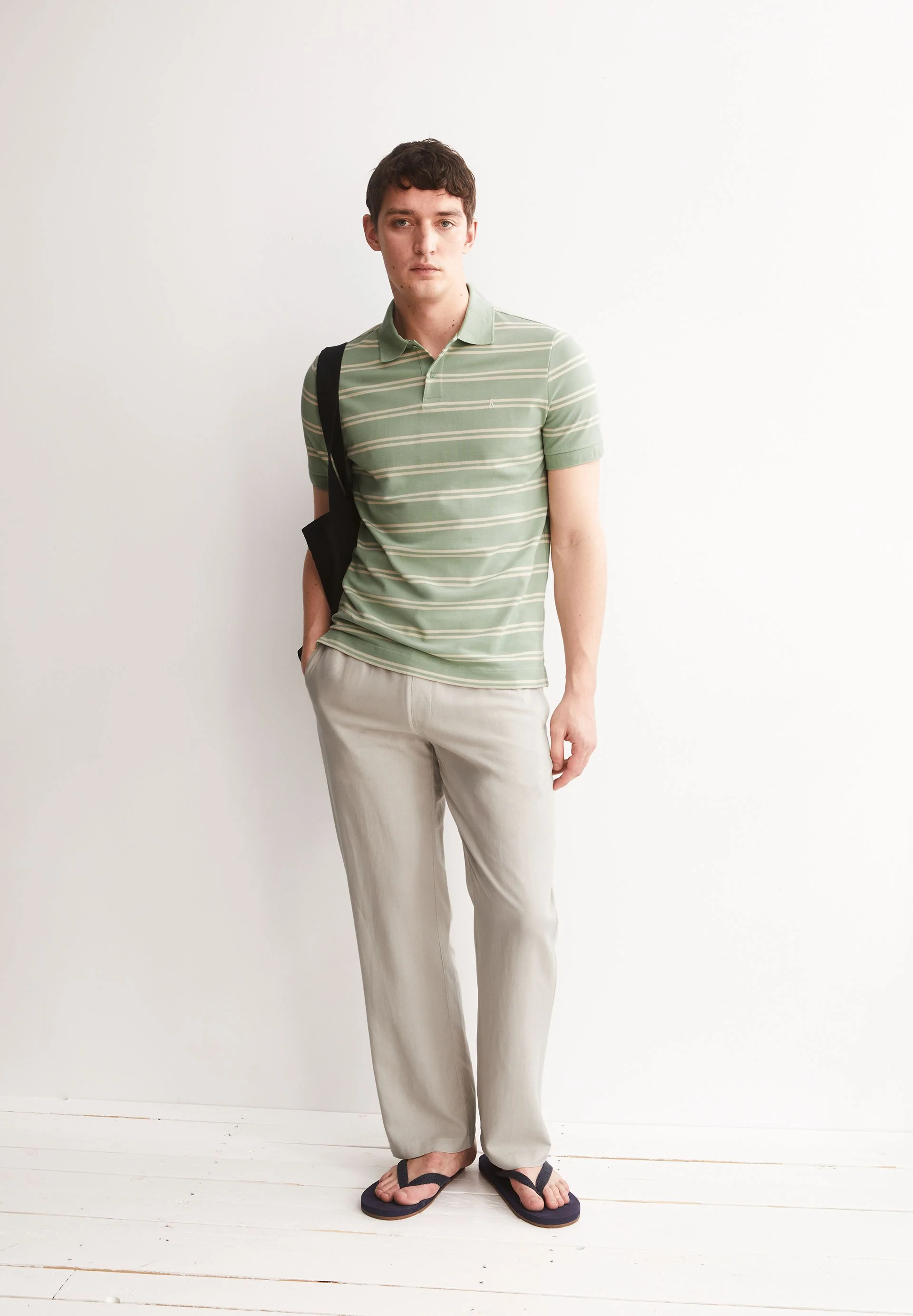 GESTREIFTES POLOSHIRT | foam-oatmilk - Image 4