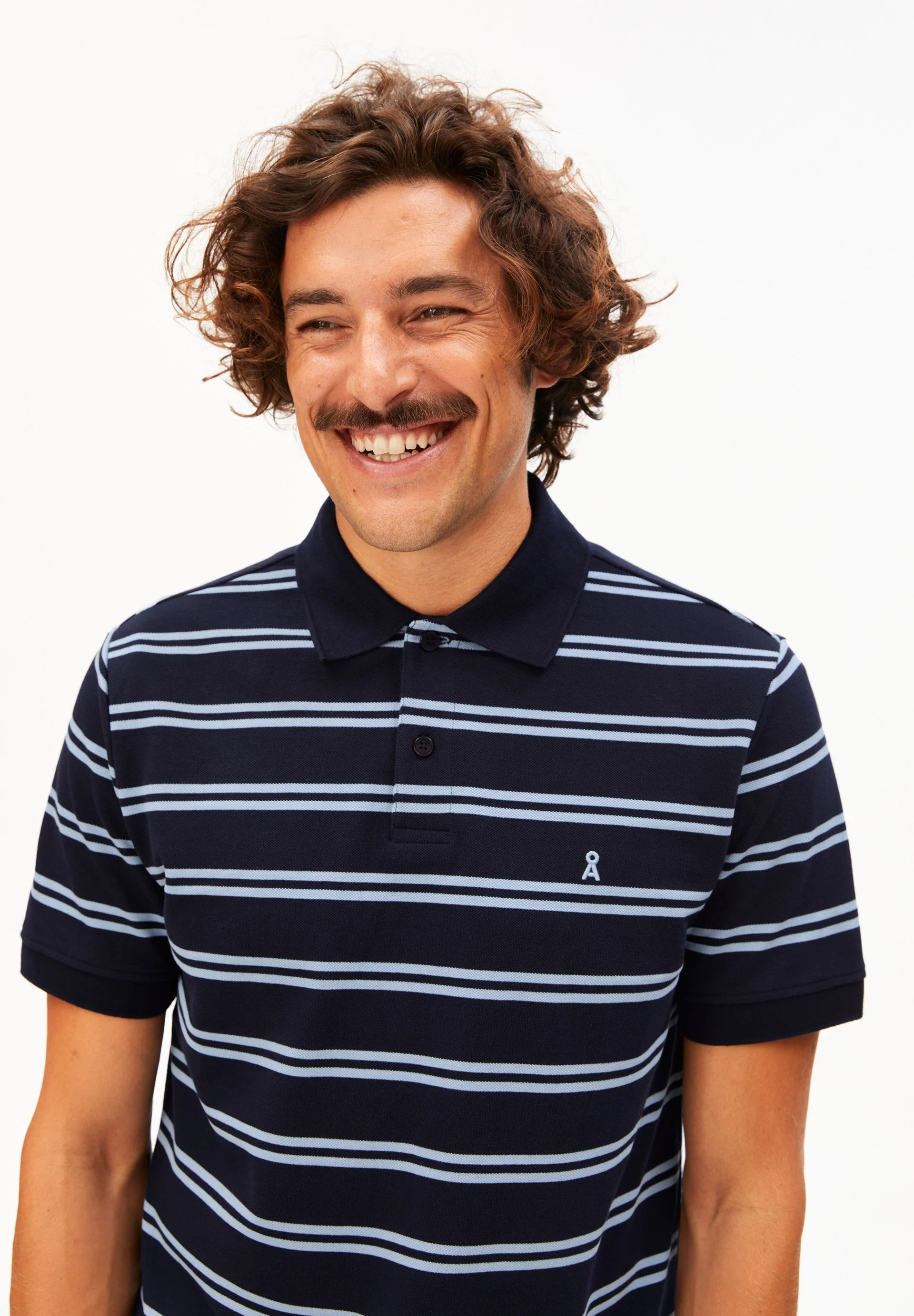 GESTREIFTES POLOSHIRT | tinted navy-wedgwood - Image 3