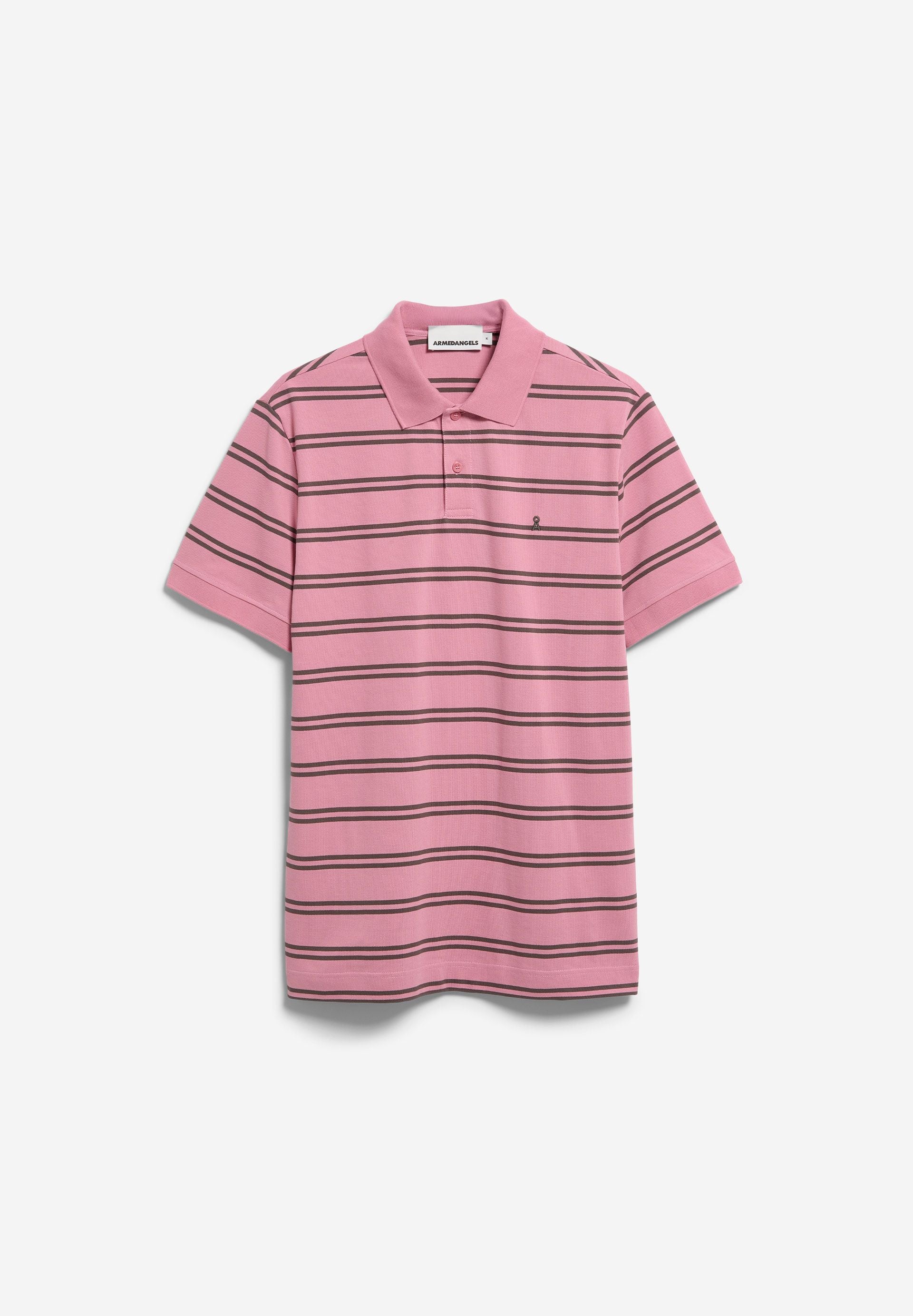 GESTREIFTES POLOSHIRT | washed berry-granit - Image 6