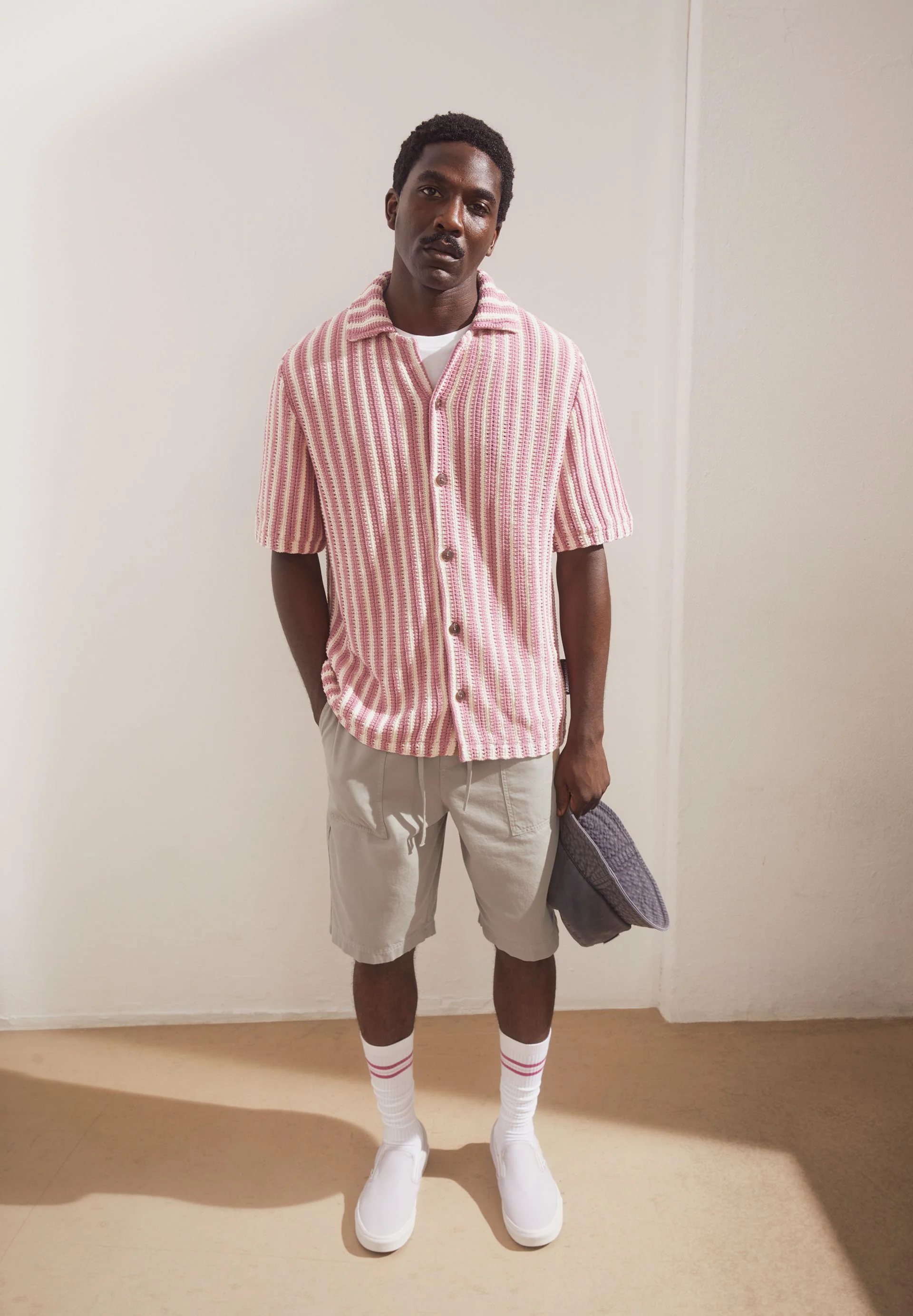 GESTREIFTES STRICKPOLOSHIRT | pure-washed berry - Image 4