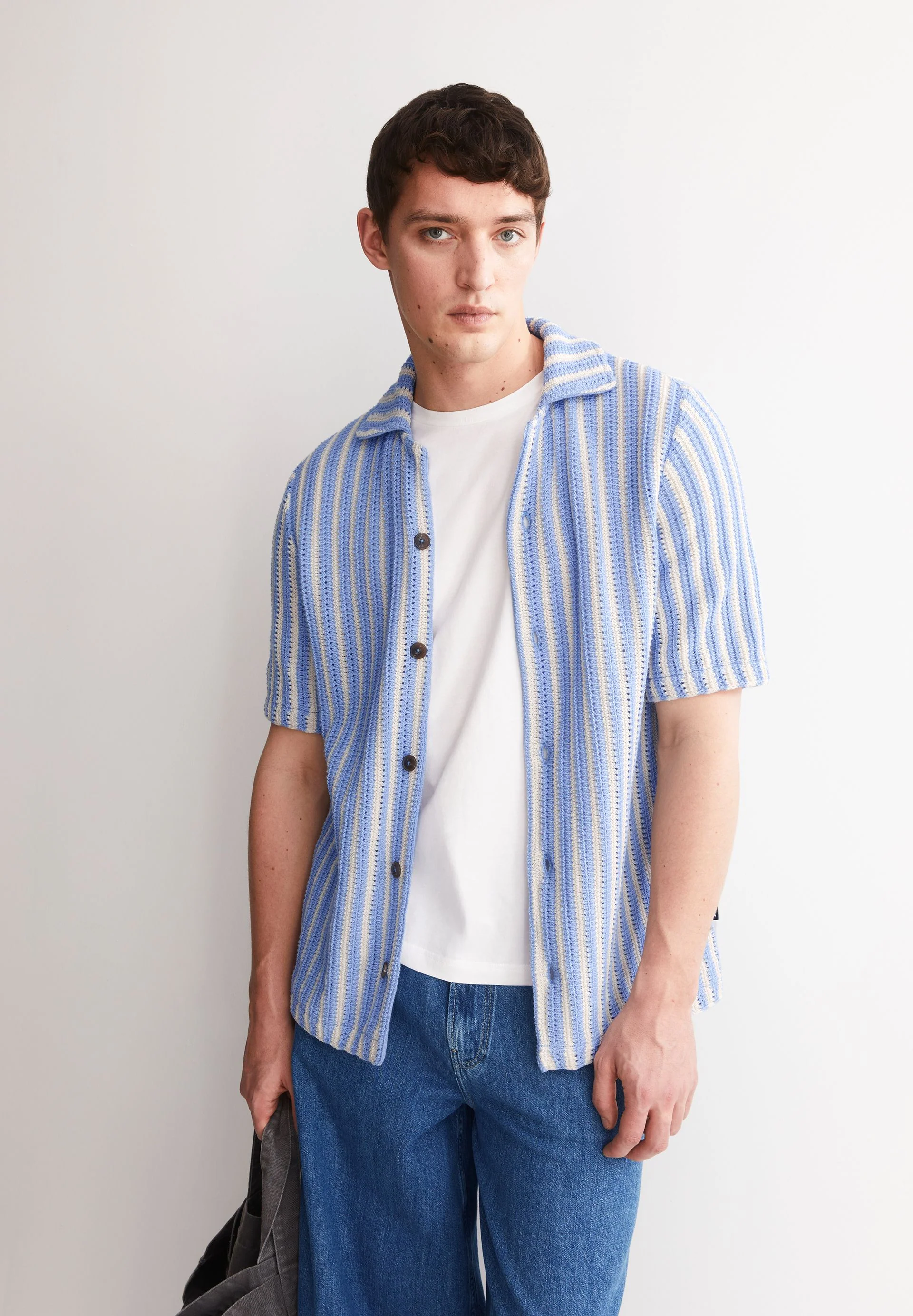 GESTREIFTES STRICKPOLOSHIRT | pure-wedgwood - Image 4