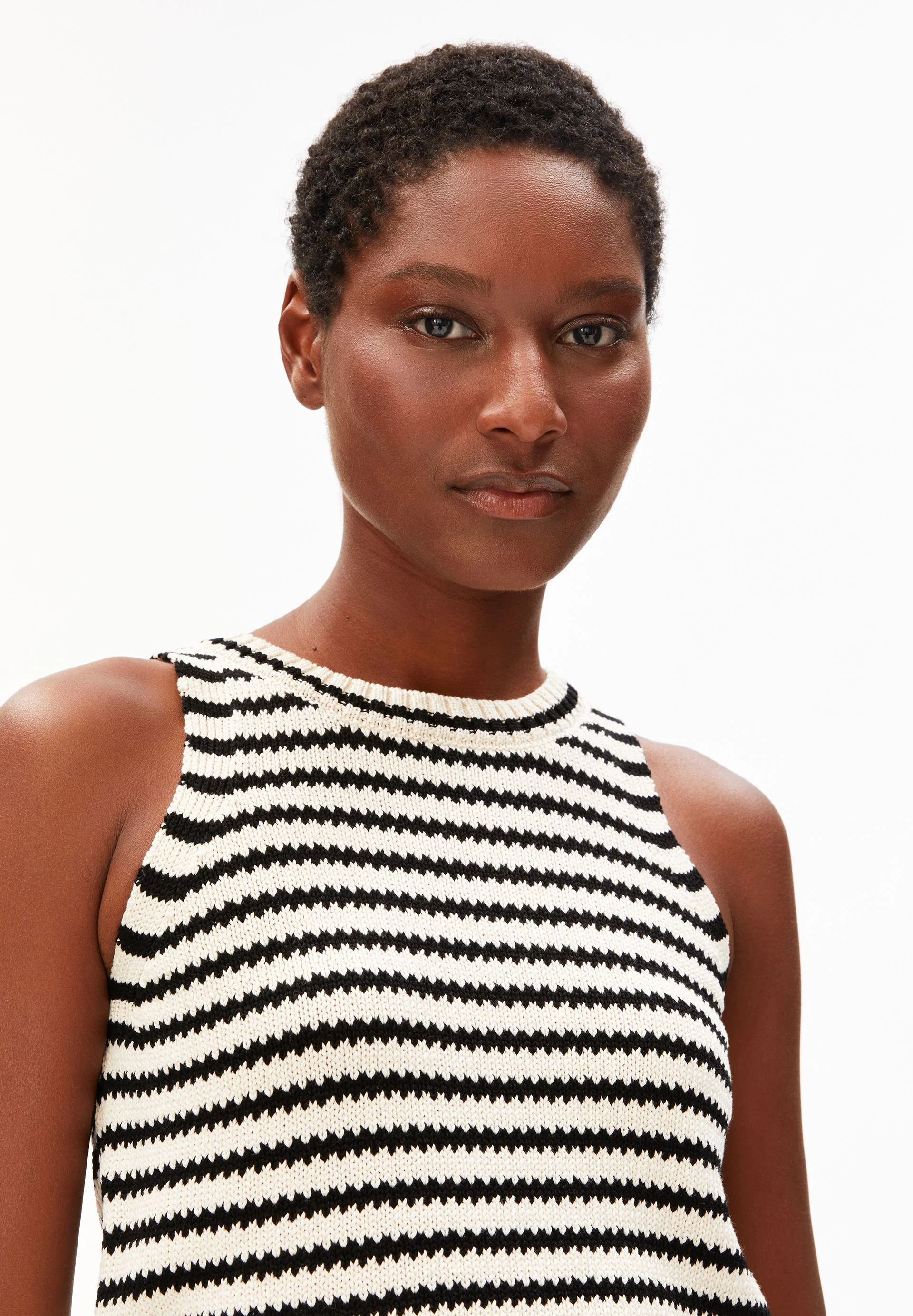 GESTREIFTES STRICKTOP | undyed-black - Image 3