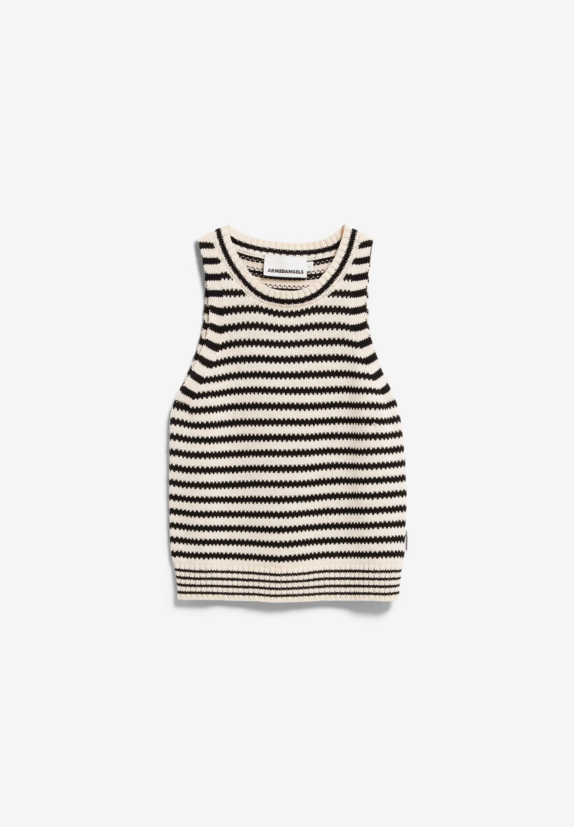 GESTREIFTES STRICKTOP | undyed-black - Image 6