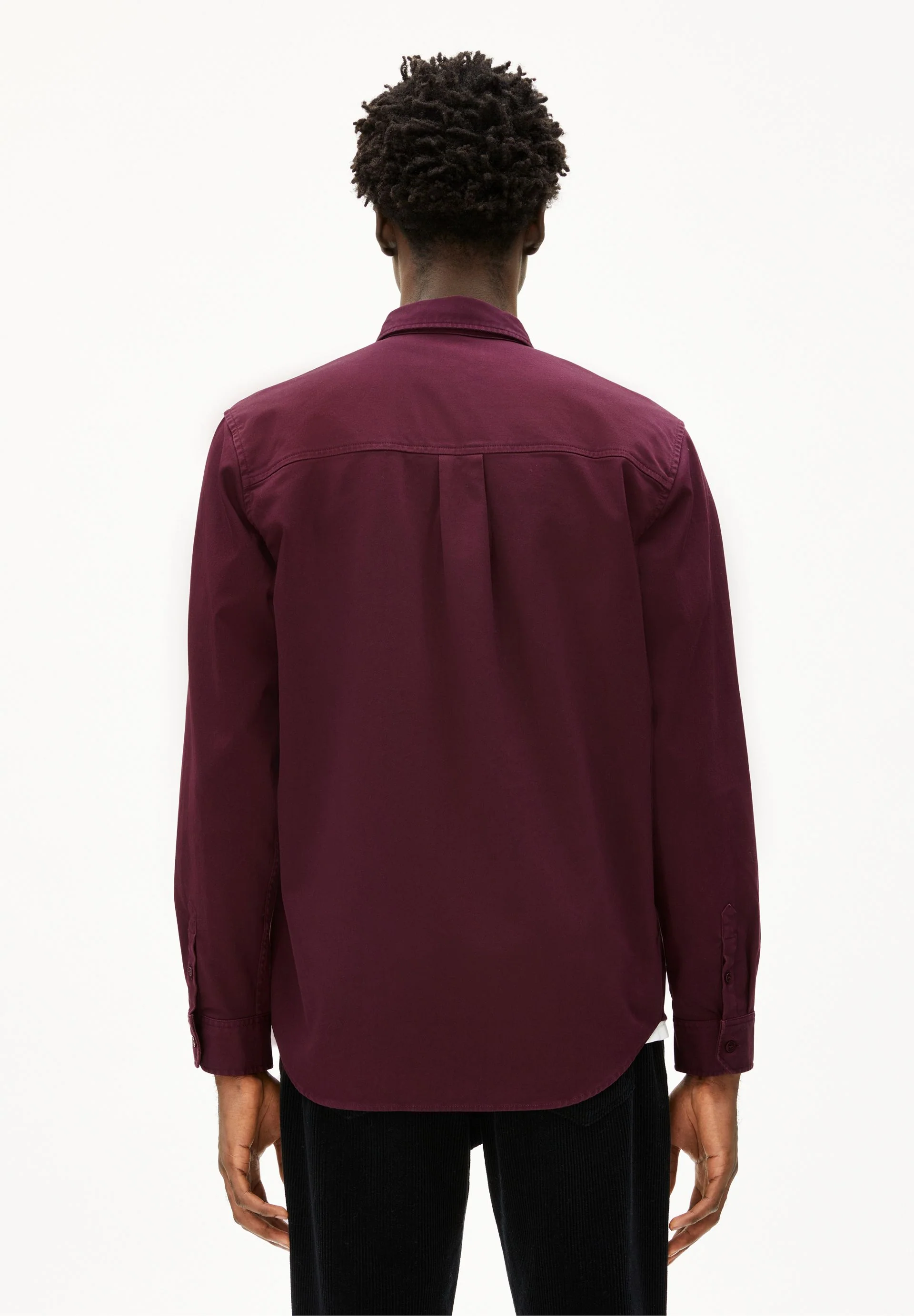 GIAALO GMT DYE LANGARMHEMD | dark cranberry - Image 2