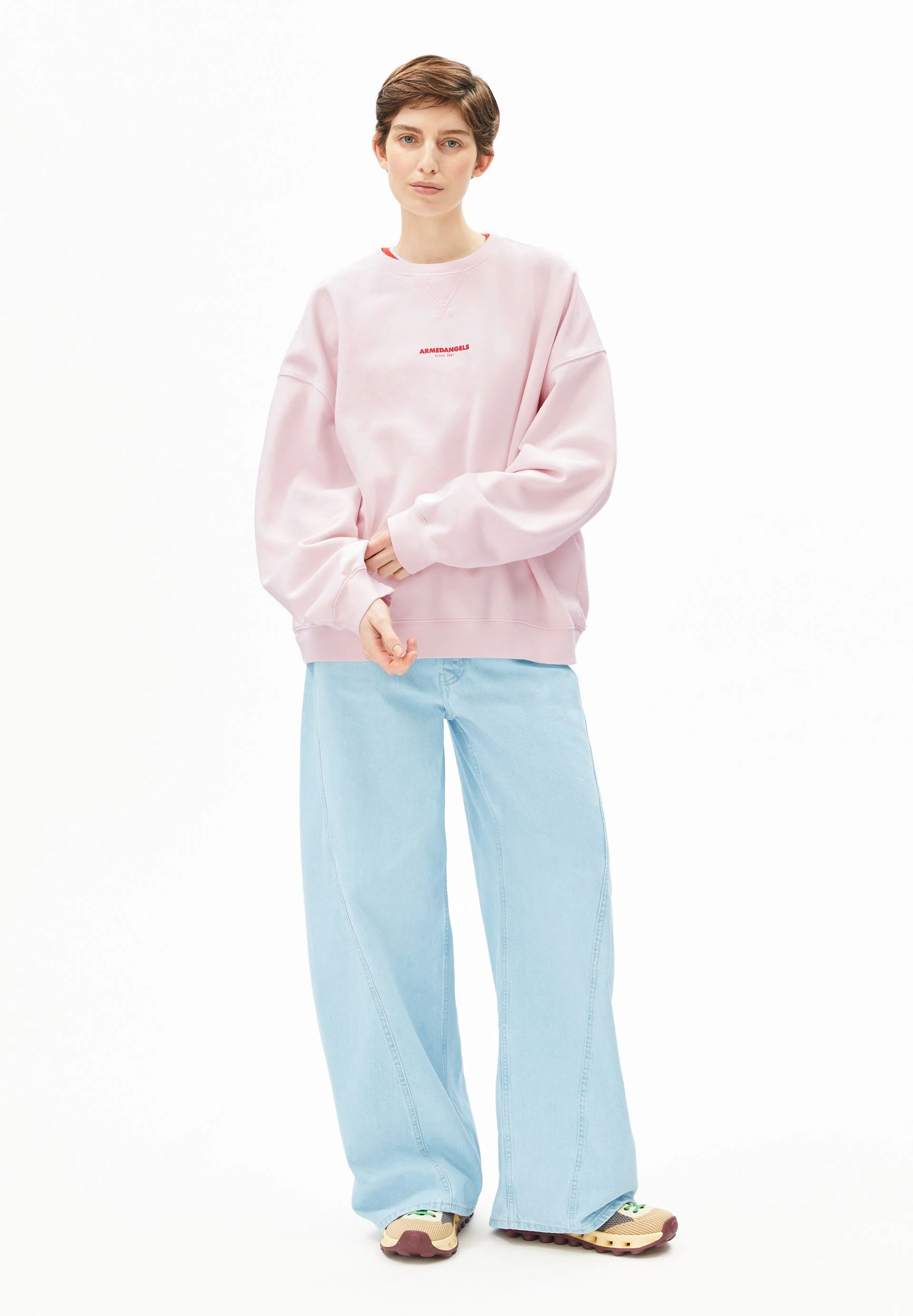GMT DYE CREWNECK SWEATSHIRT | pink mist - Image 5