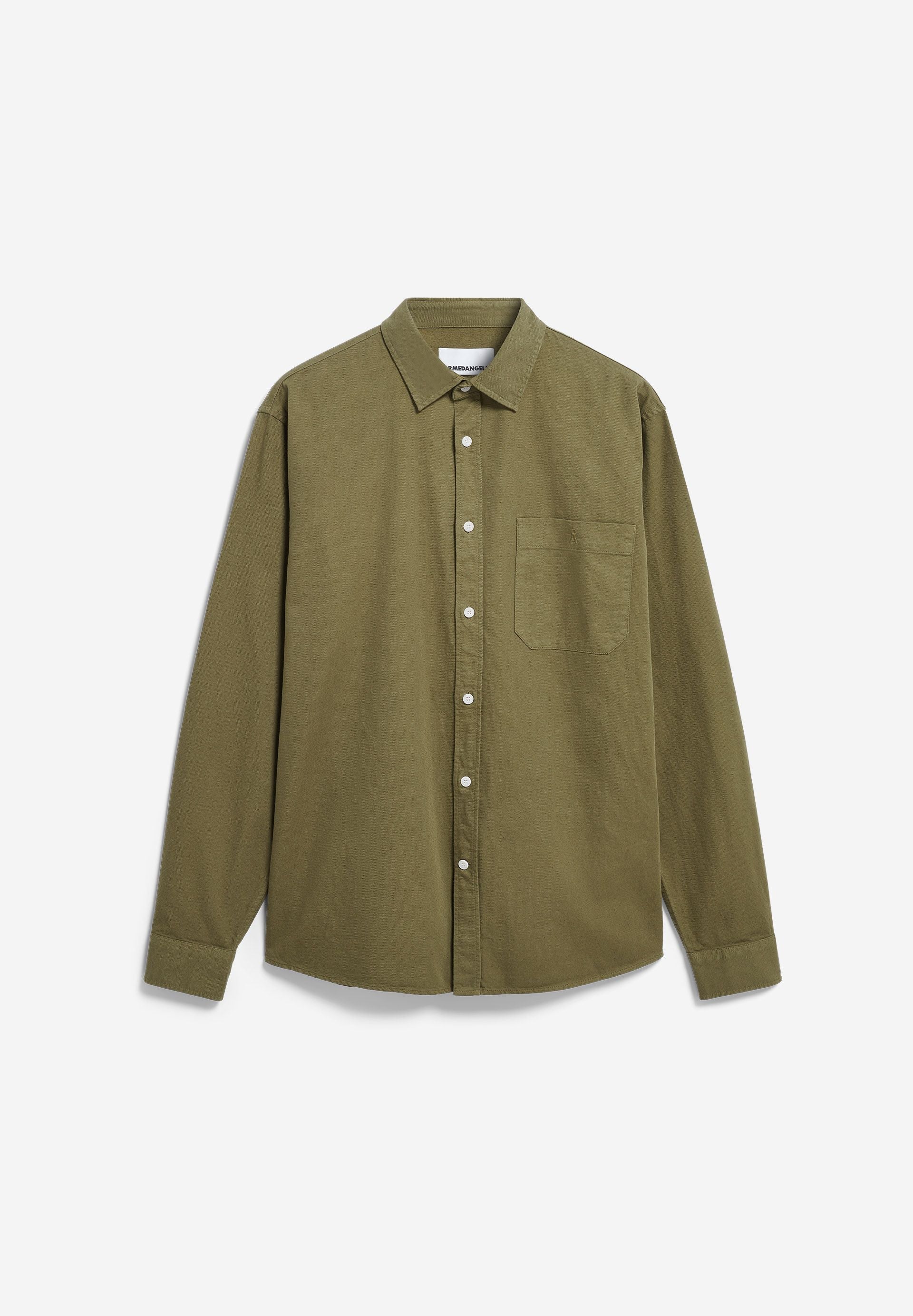 GMT DYE LEINENLANGARMHEMD | fatigue green - Image 6