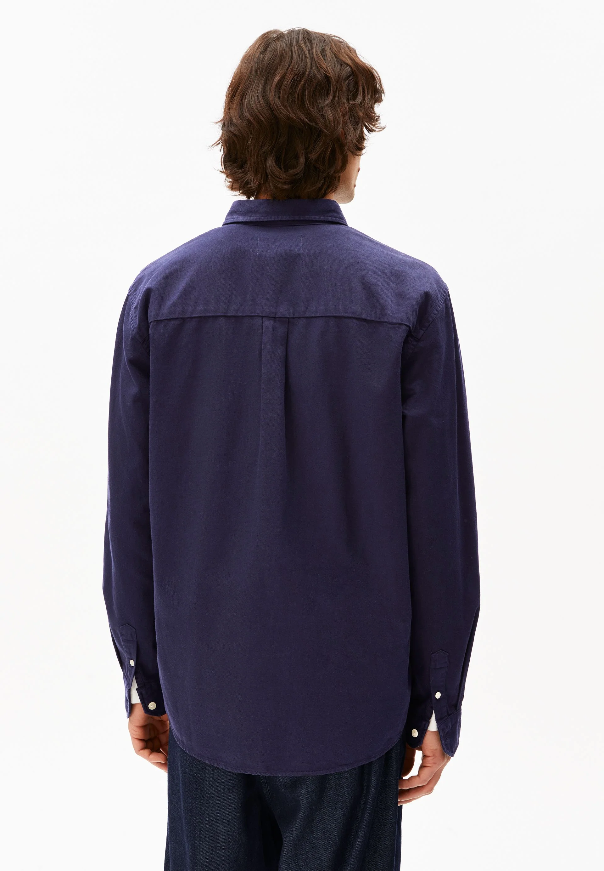GMT DYE LEINENLANGARMHEMD | tinted navy - Image 2