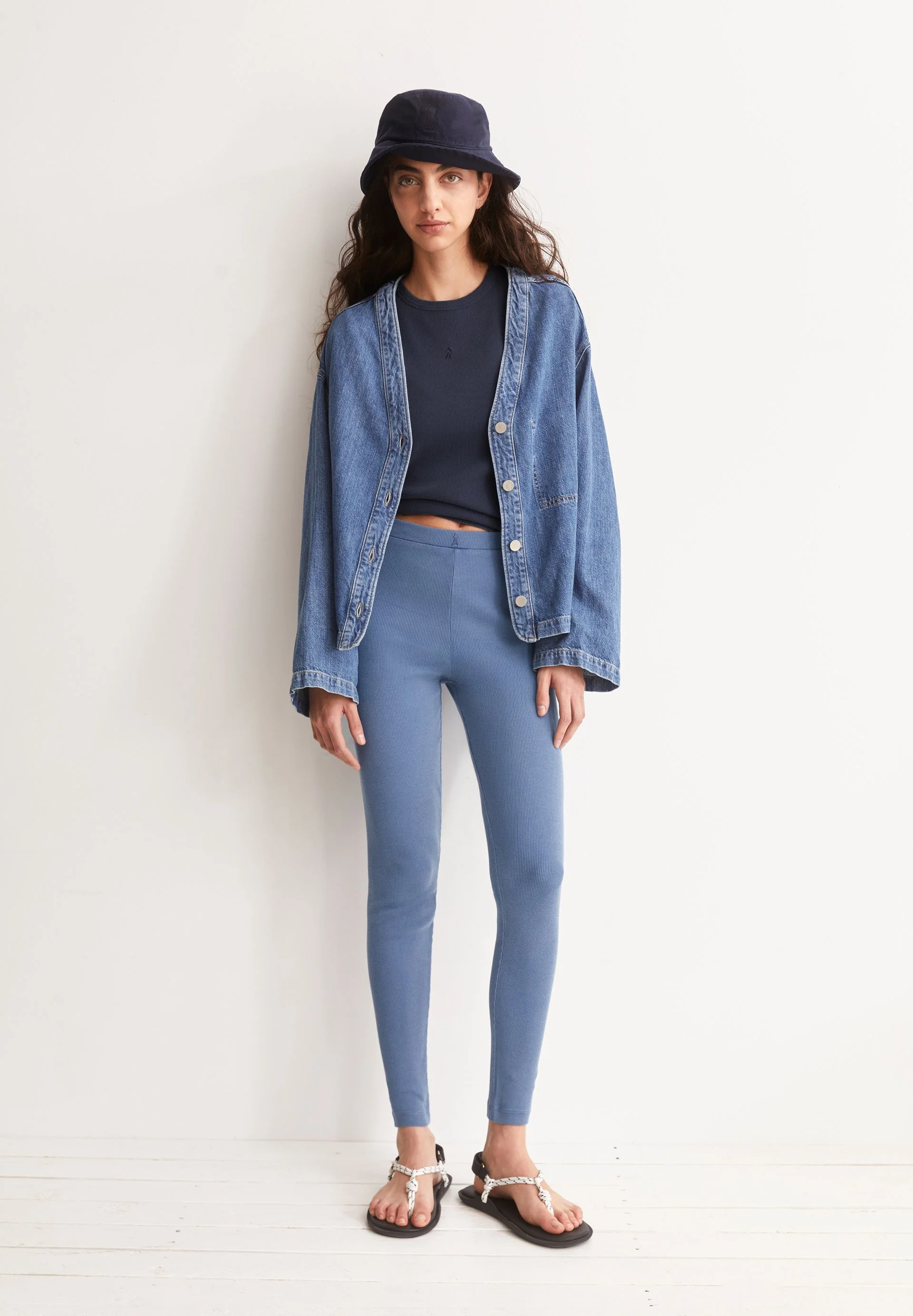 GMT DYE RIPP-LEGGINGS | tinted navy - Image 4