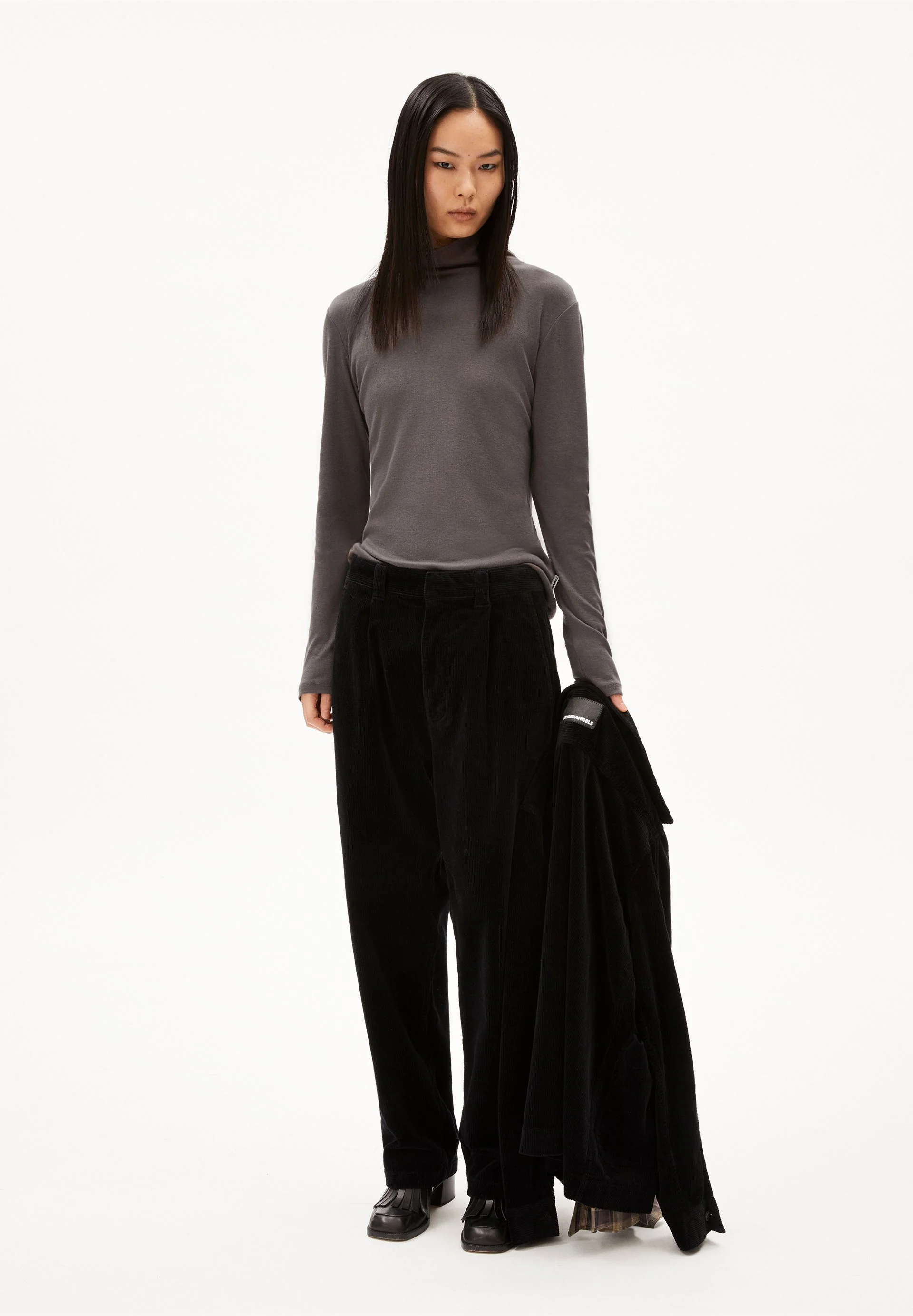 GRAZILIAA WOLL-MIX LANGARMSHIRT | iron cast - Image 5
