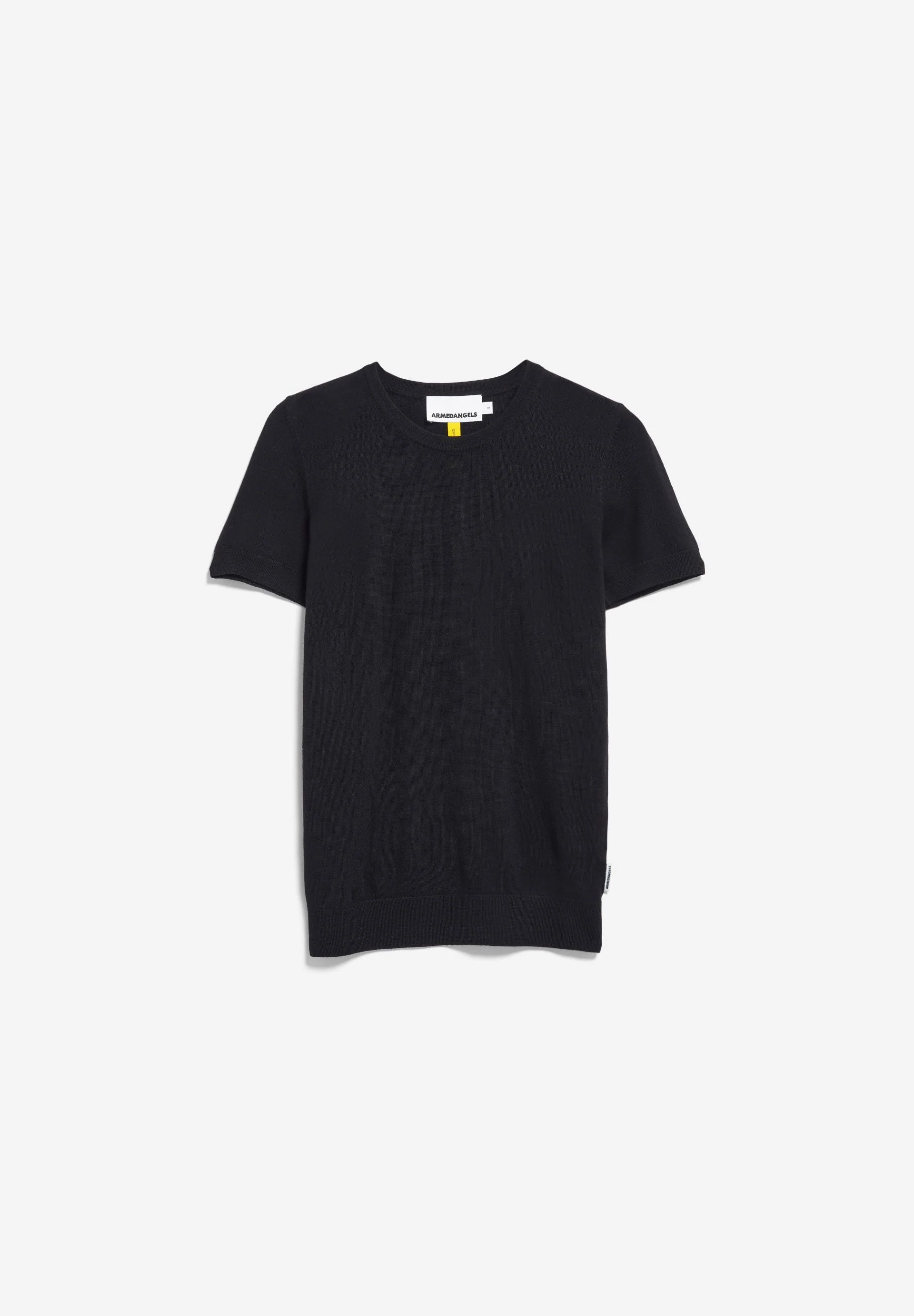 GUILIAA MERINO STRICK T-SHIRT | black - Image 6