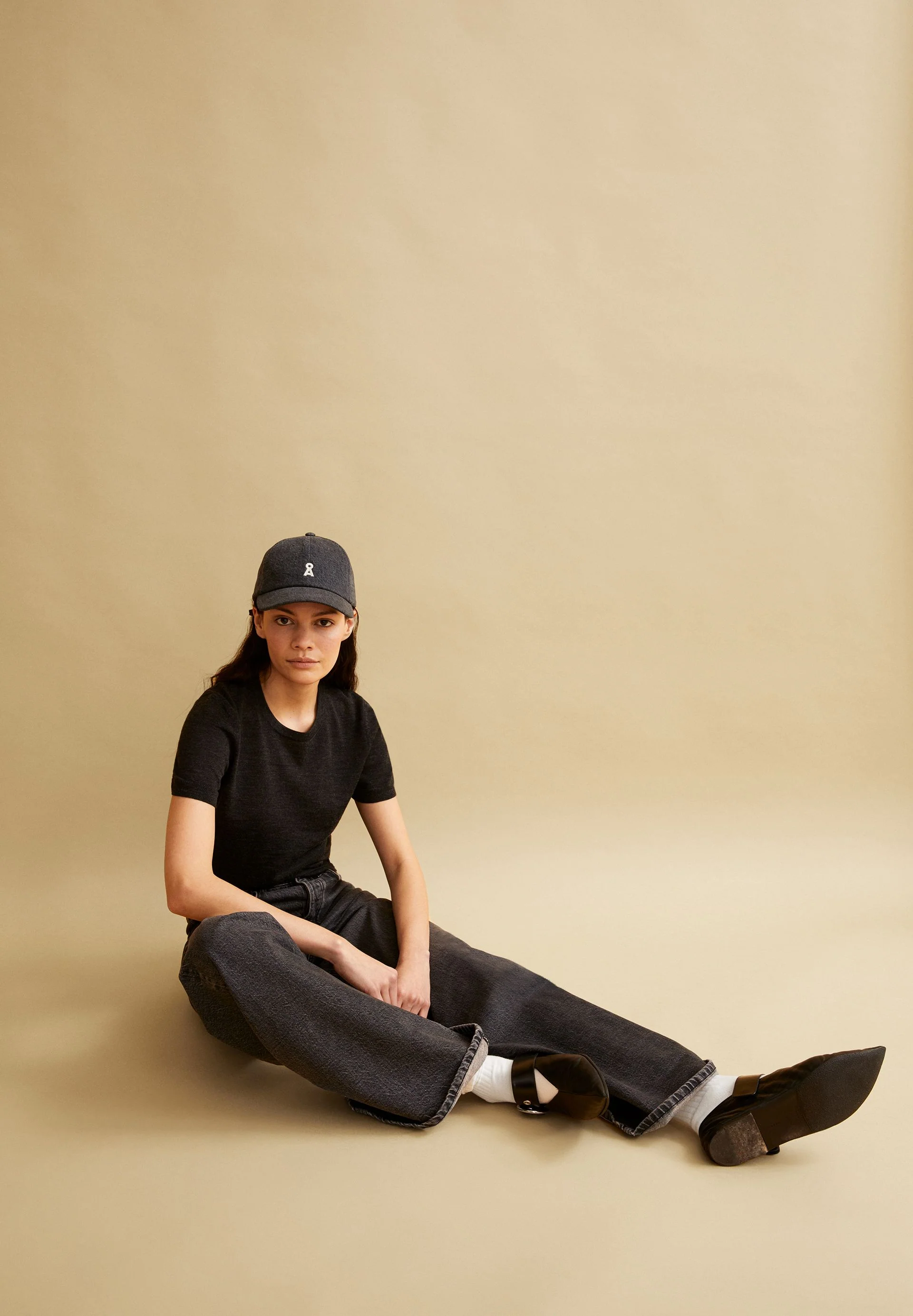 GUILIAA MERINO STRICK T-SHIRT | steel melange - Image 4
