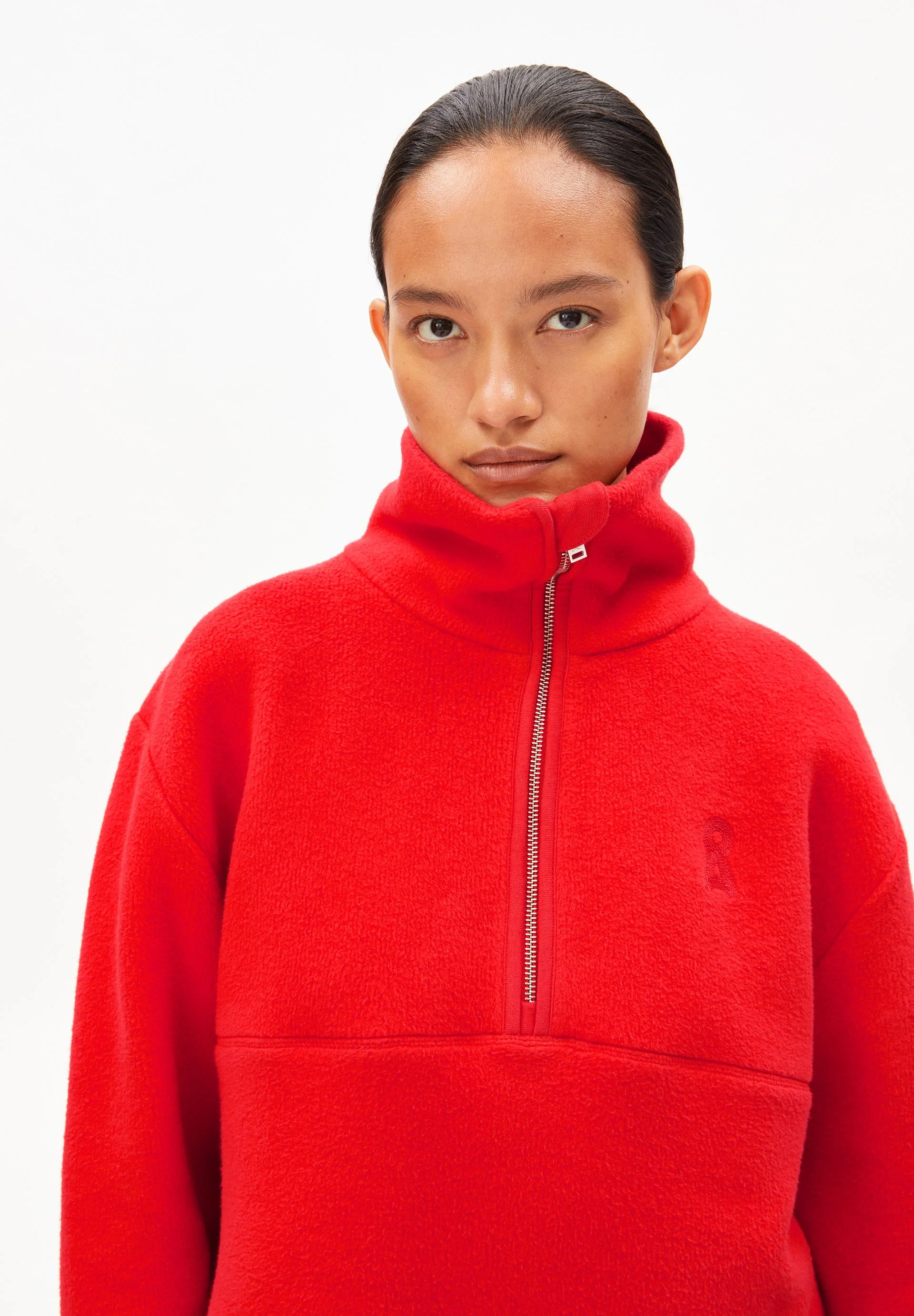 HAARLEENAA FLEECE-SWEATSHIRT | mars red - Image 3