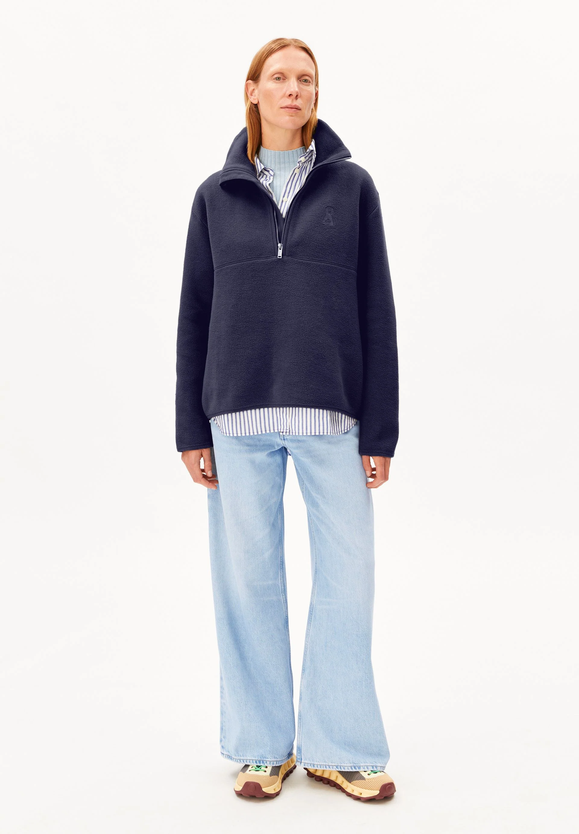 HAARLEENAA FLEECE-SWEATSHIRT | tinted navy - Image 5