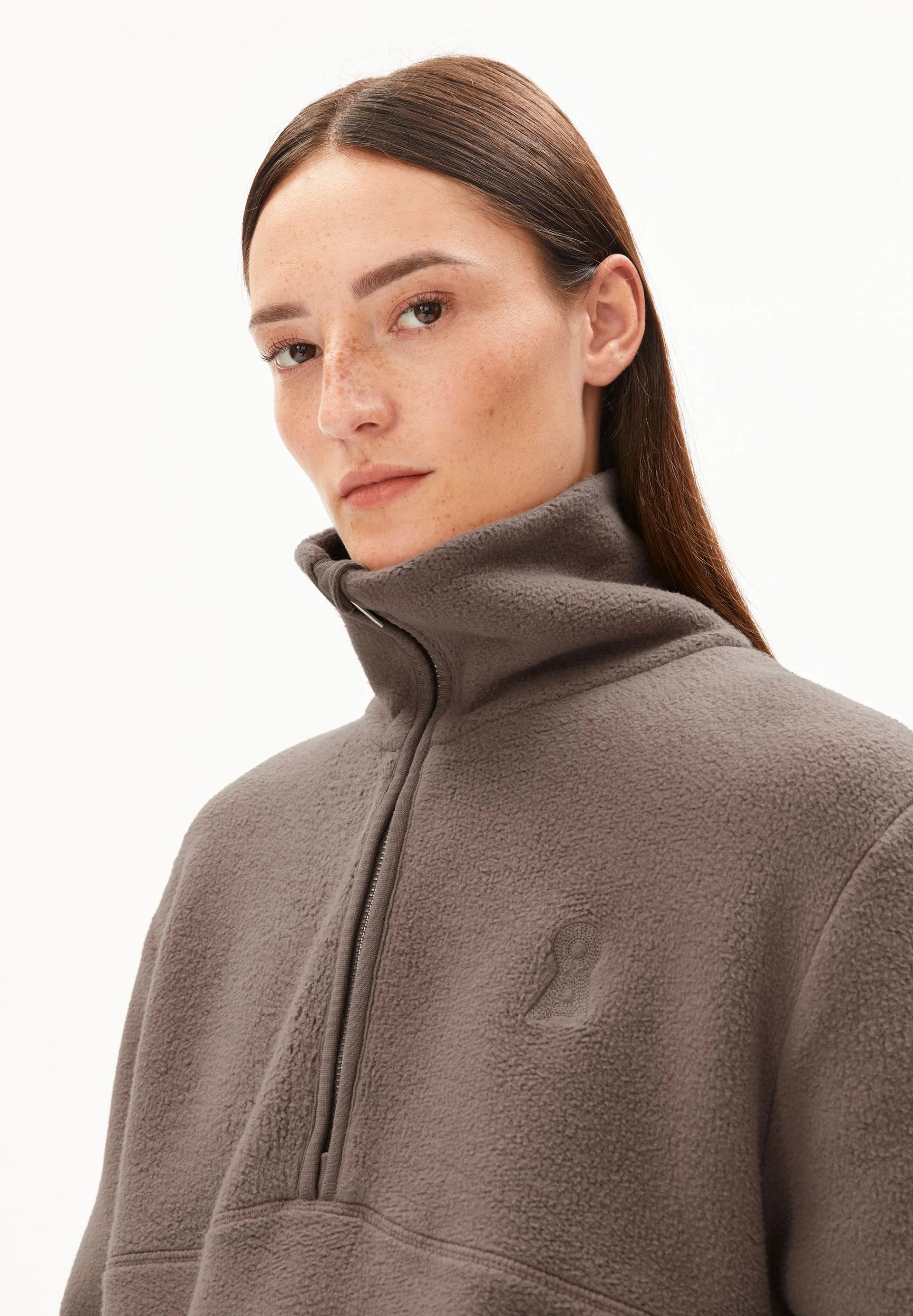HAARLEENAA FLEECE-SWEATSHIRT | walnut cream - Image 3