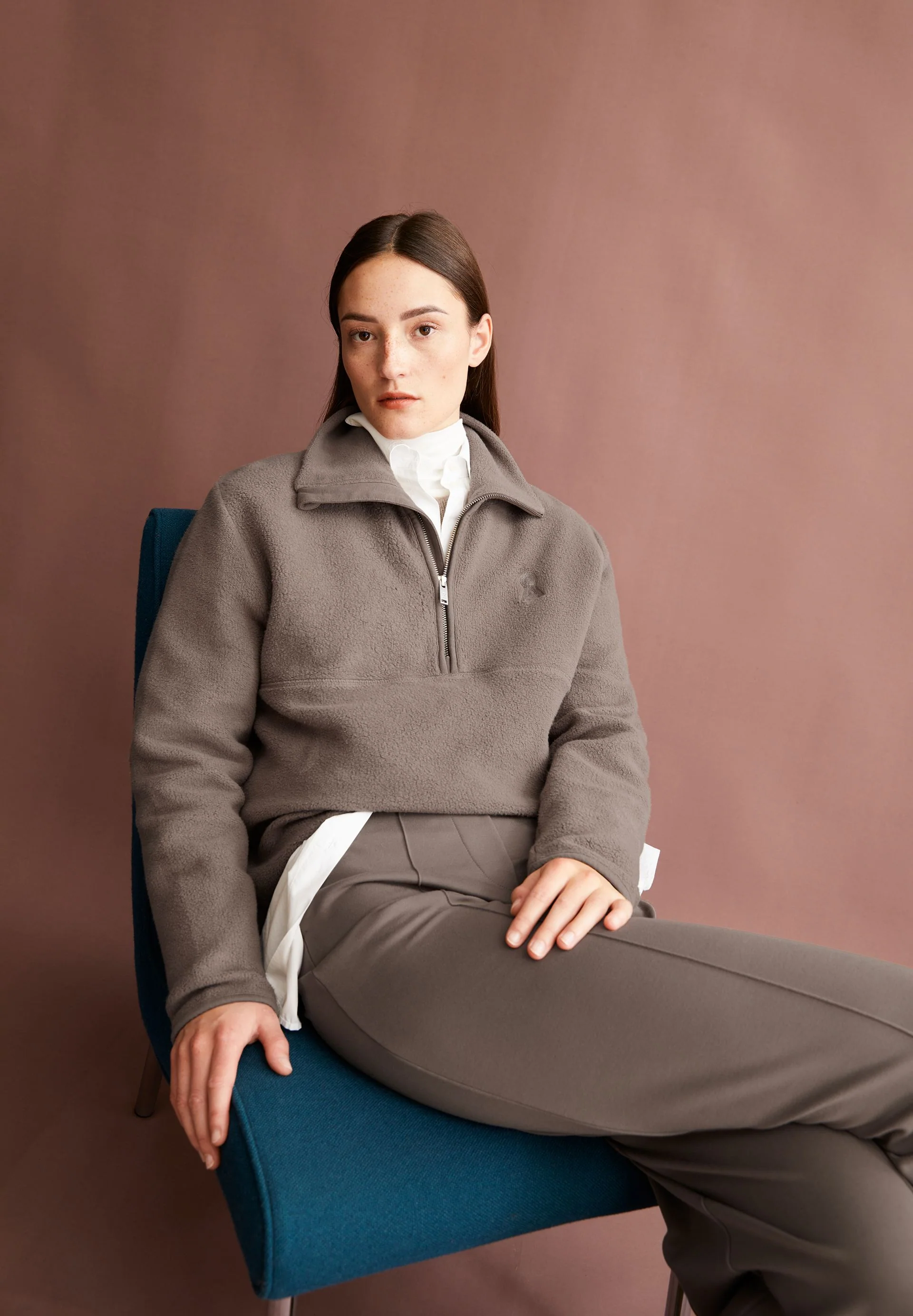 HAARLEENAA FLEECE-SWEATSHIRT | walnut cream - Image 4
