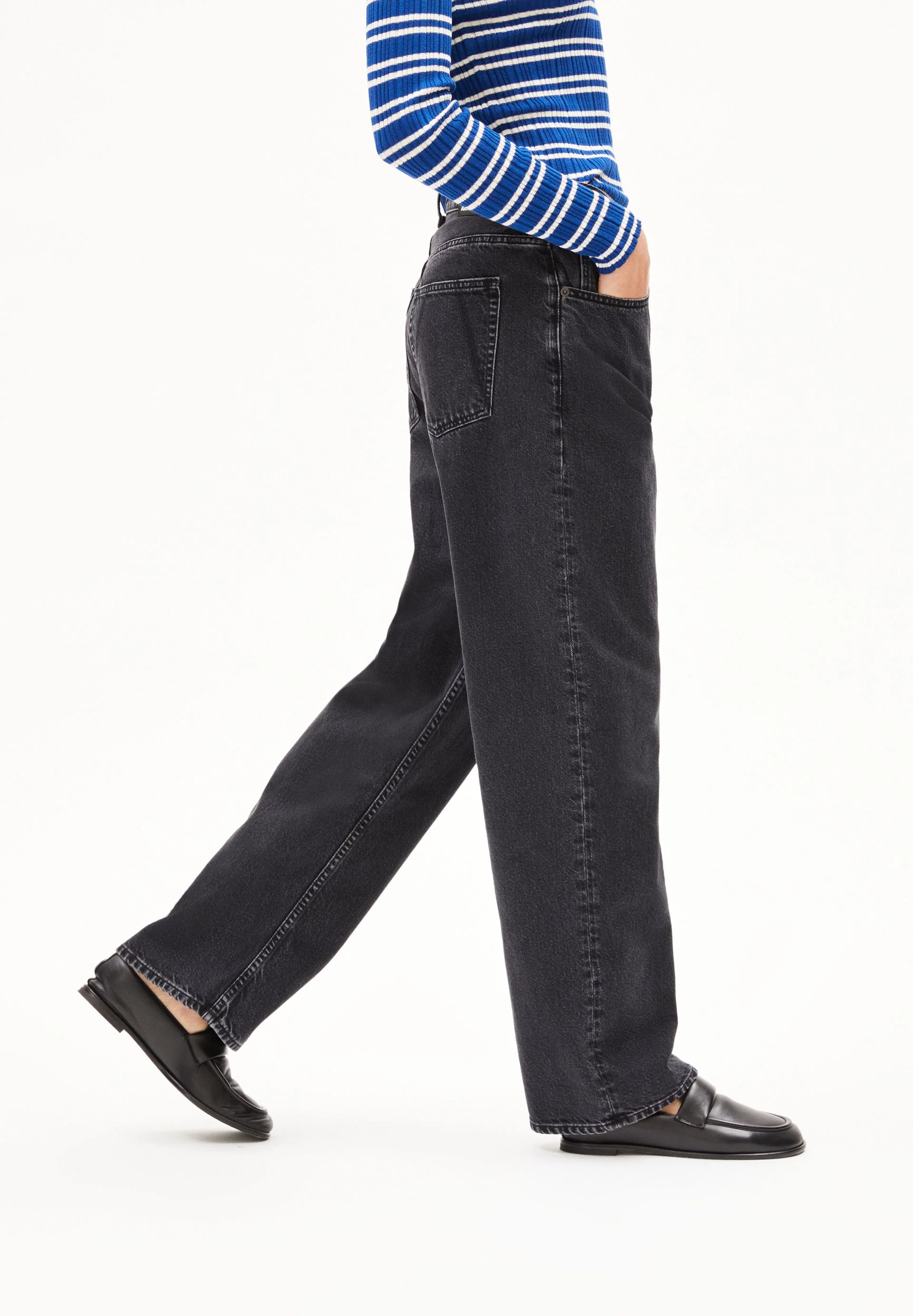 HAAYI LOW WAIST BAGGY JEANS | ebony black - Image 6
