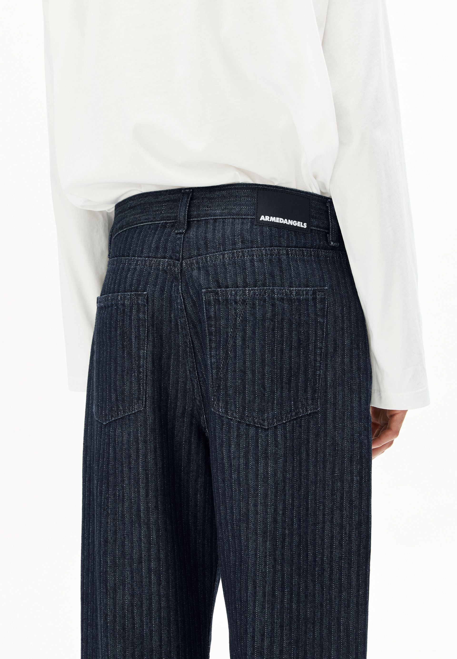 HAAYI HERRINGBONE BAGGY JEANS | rinse - Image 3