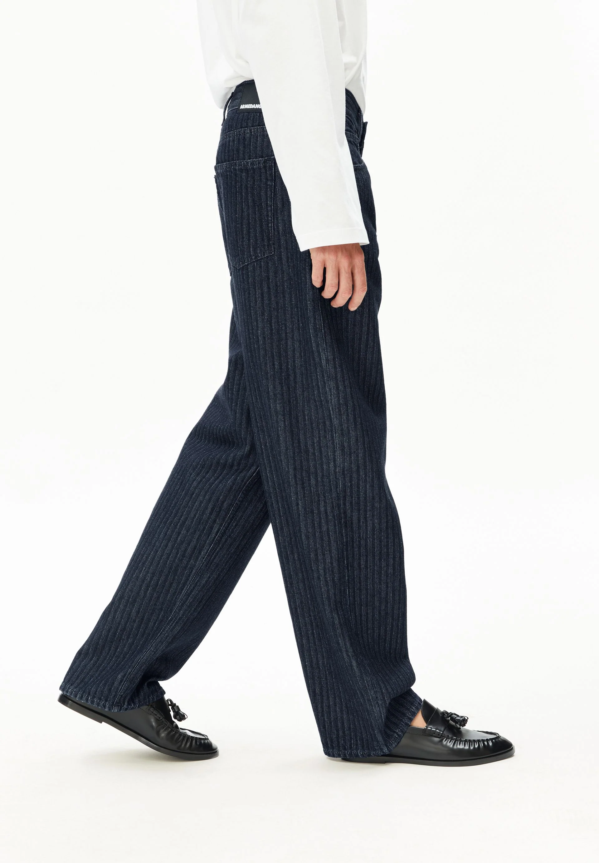 HAAYI HERRINGBONE BAGGY JEANS | rinse - Image 6