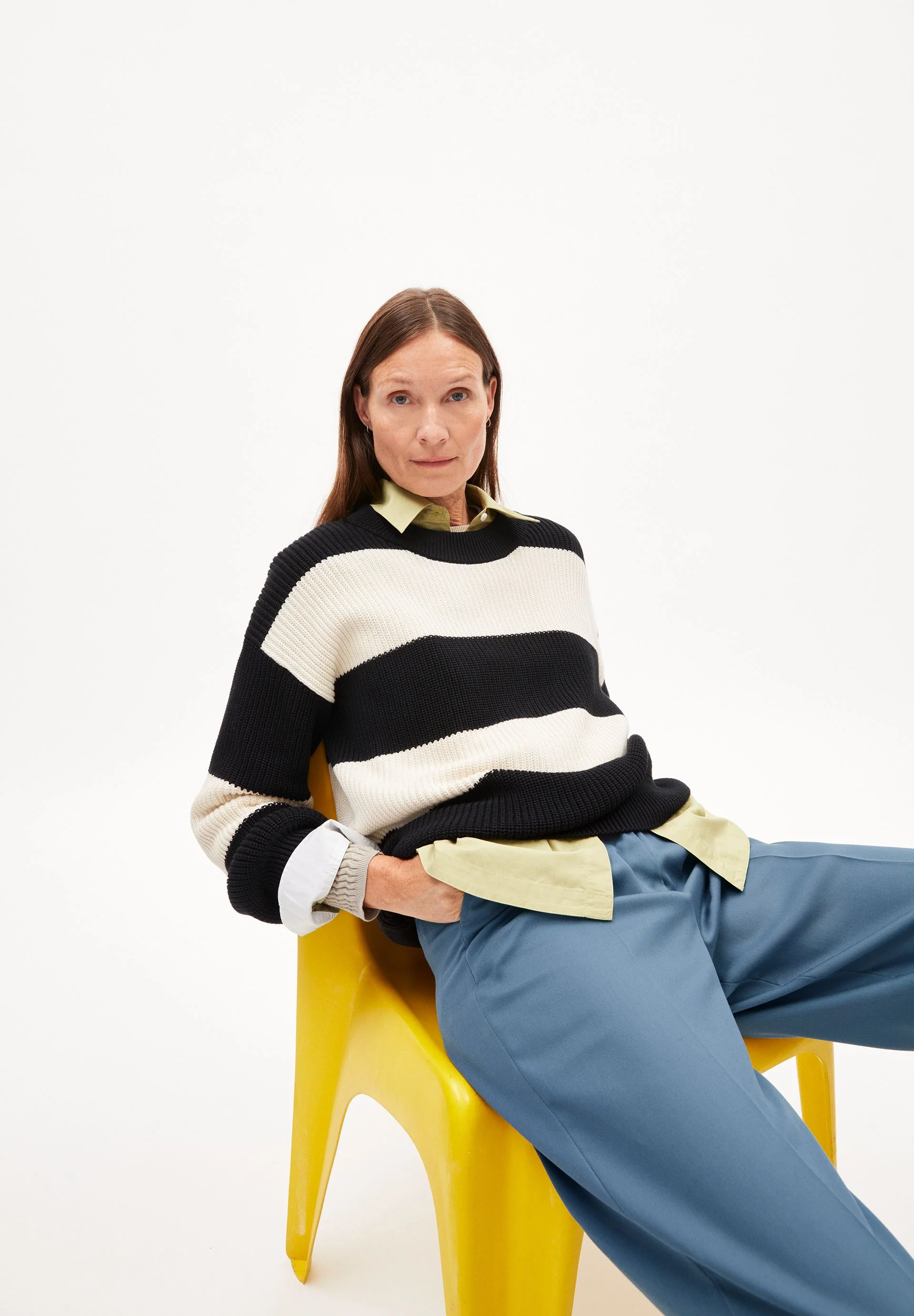 HAAYLE BLOCKSTRIPES | black-oatmilk - Image 4