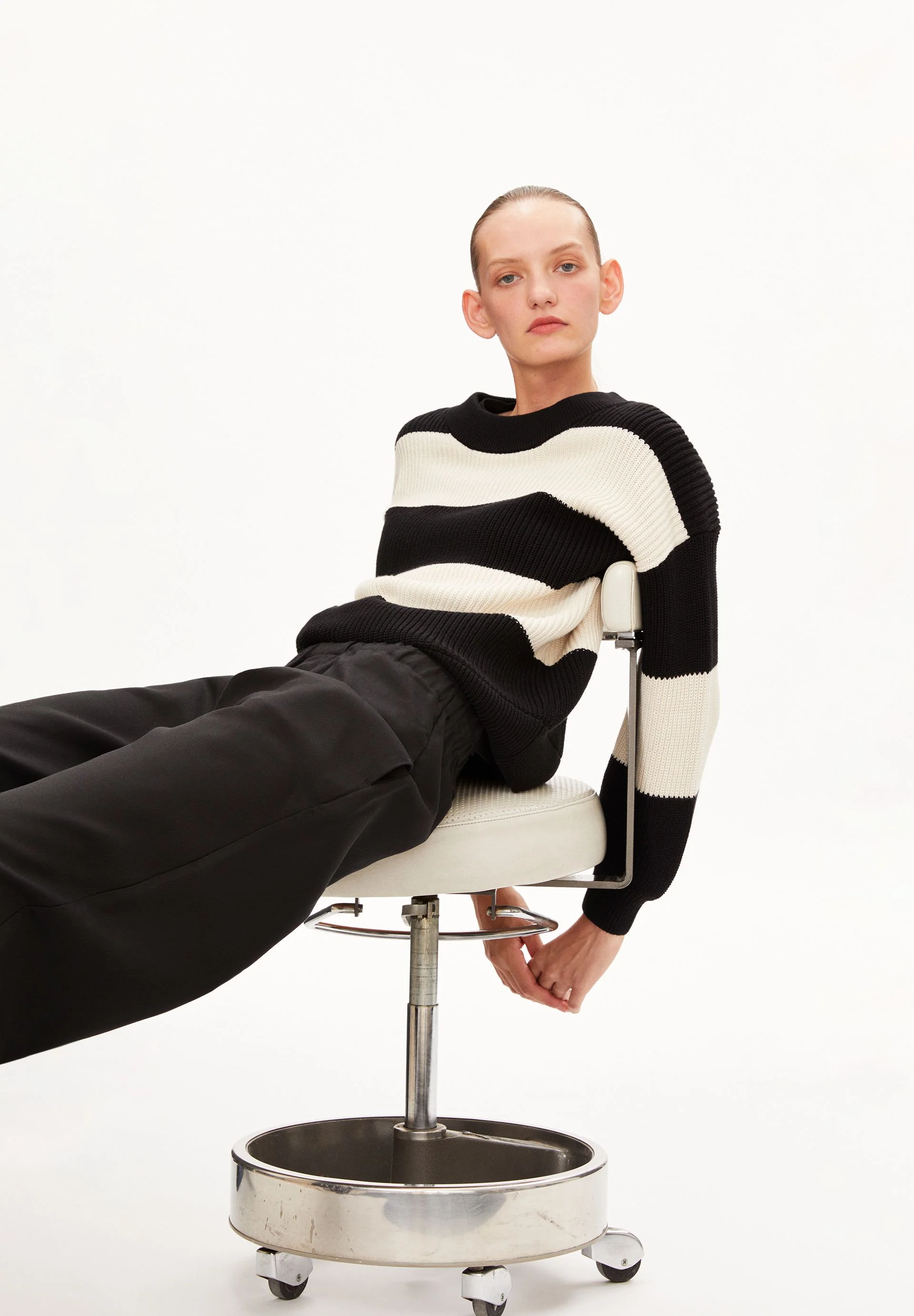 HAAYLE BLOCKSTRIPES | black-undyed - Image 4