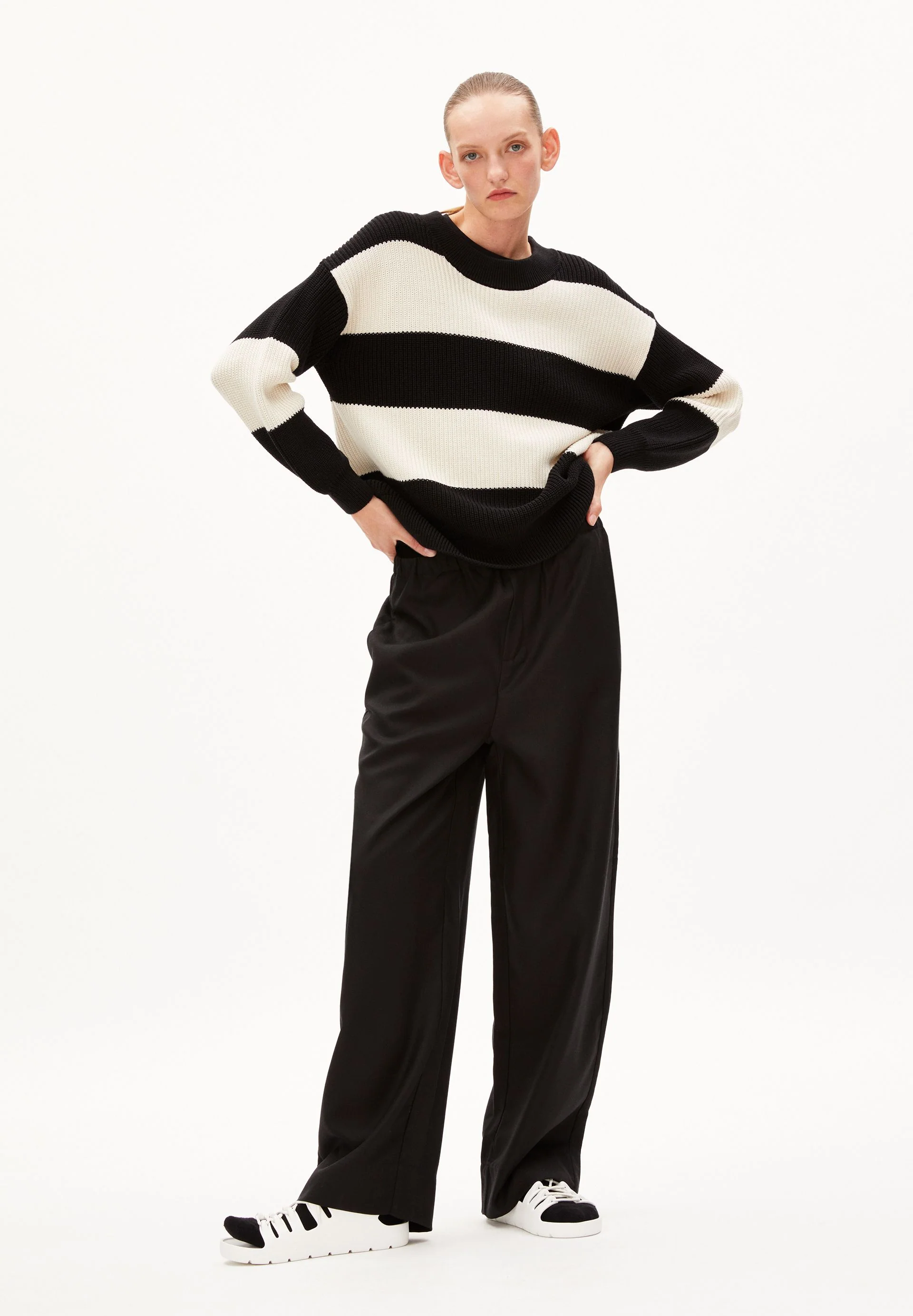 HAAYLE BLOCKSTRIPES | black-undyed - Image 5