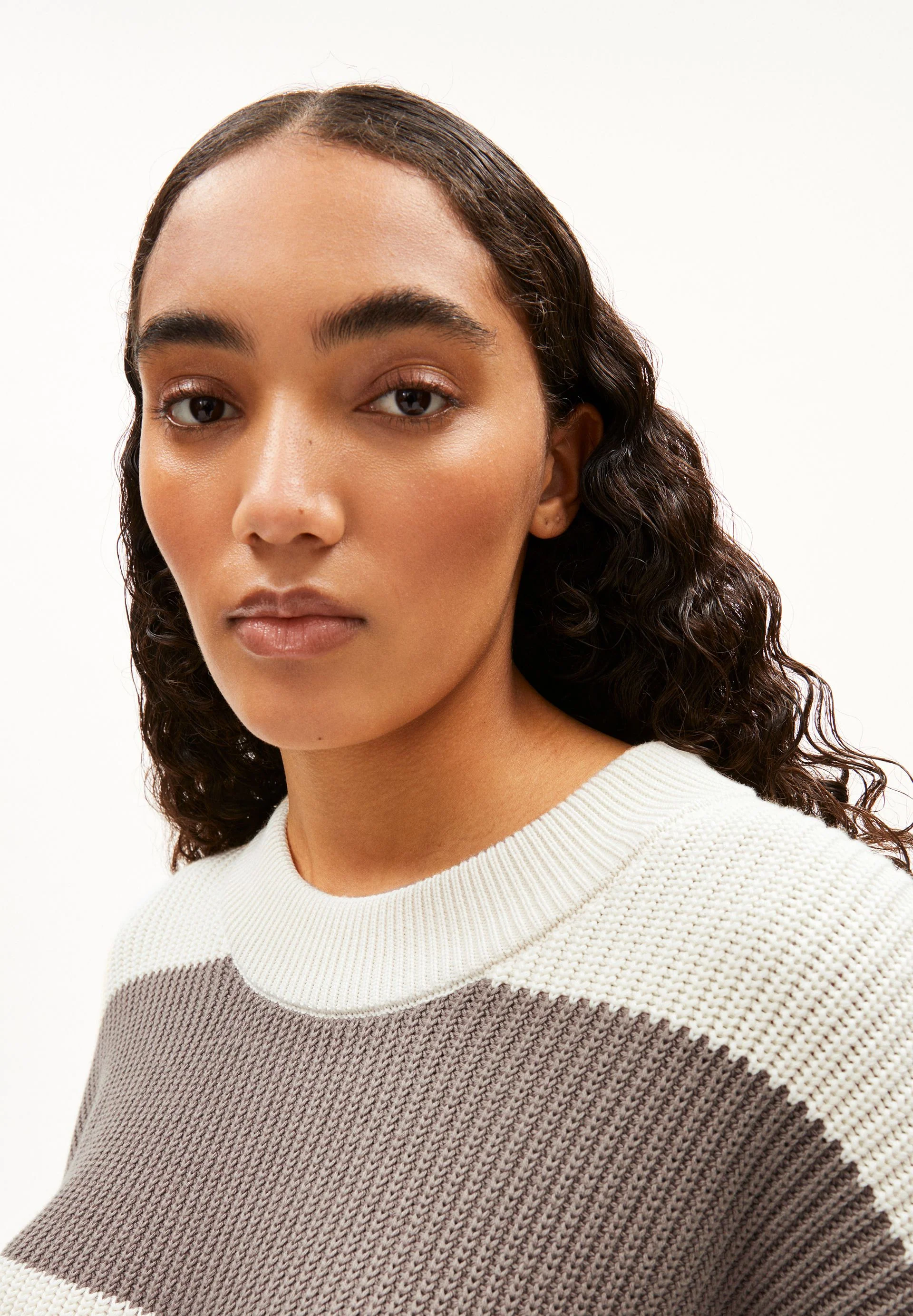 HAAYLE BLOCKSTRIPES | oatmilk-muddy water - Image 3