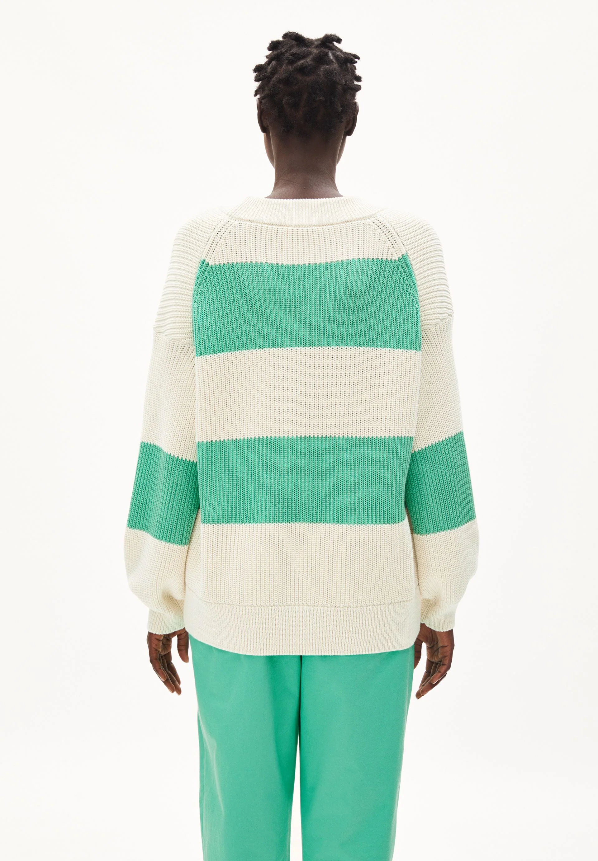 HAAYLE BLOCKSTRIPES | undyed-bright lime - Image 2