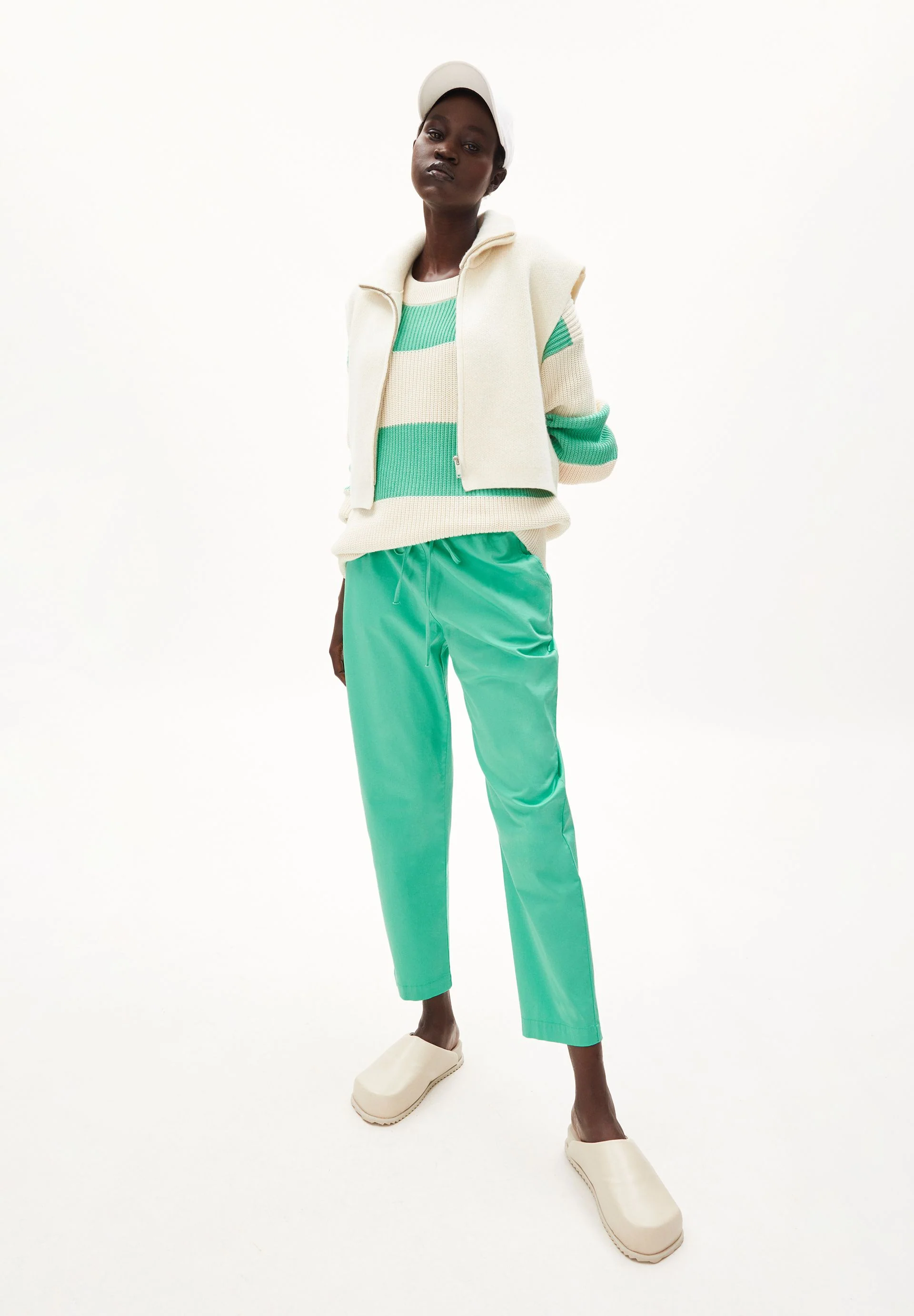 HAAYLE BLOCKSTRIPES | undyed-bright lime - Image 4