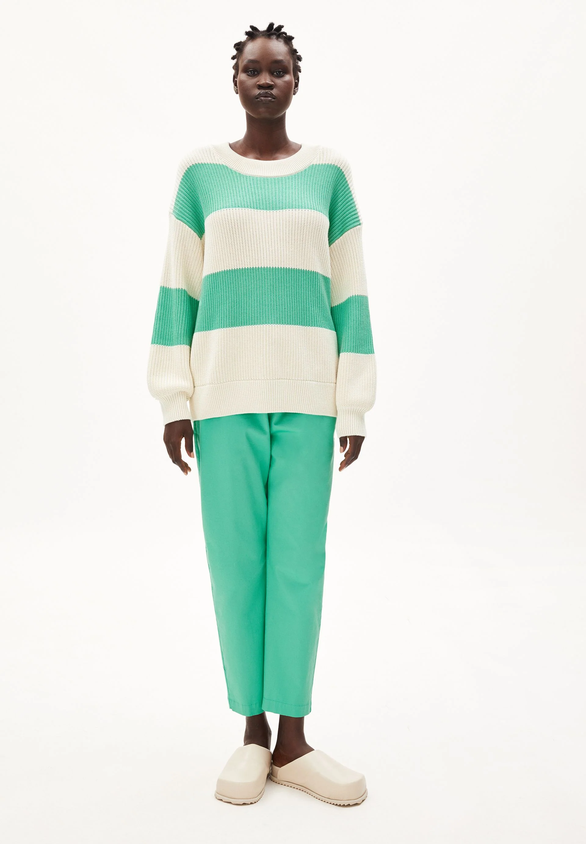 HAAYLE BLOCKSTRIPES | undyed-bright lime - Image 5