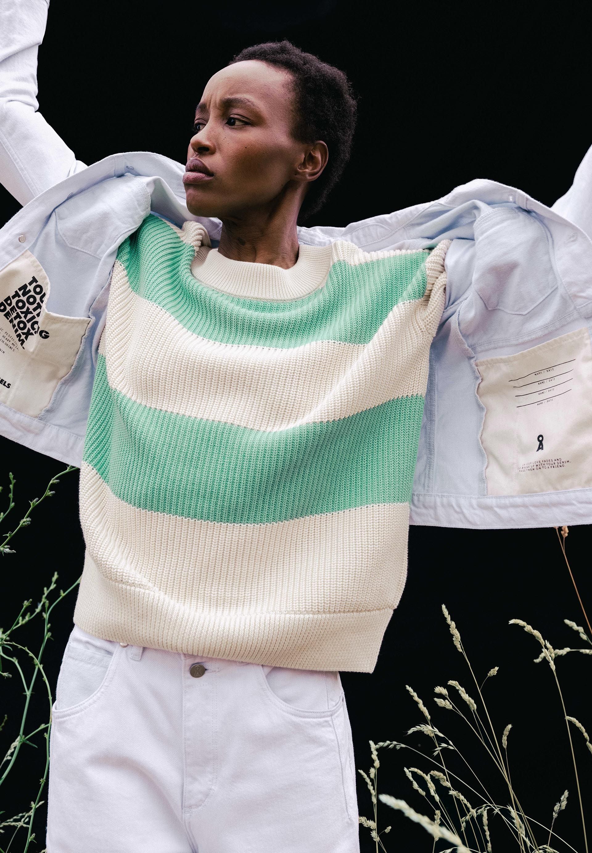 HAAYLE BLOCKSTRIPES | undyed-bright lime - Image 6