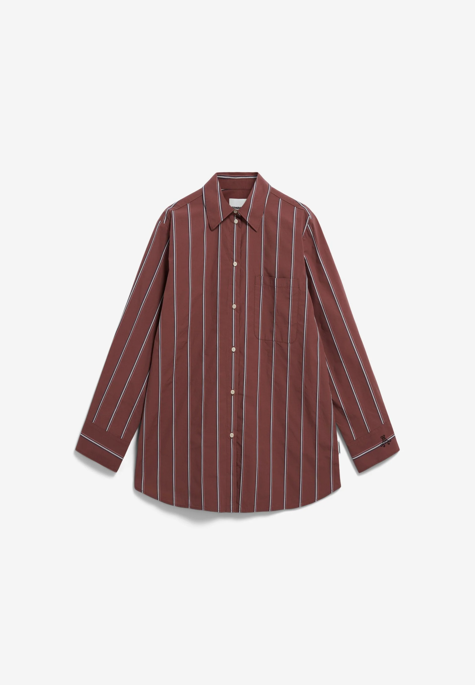 HALIAA STRIPED BLOUSE | dark berry - Image 6