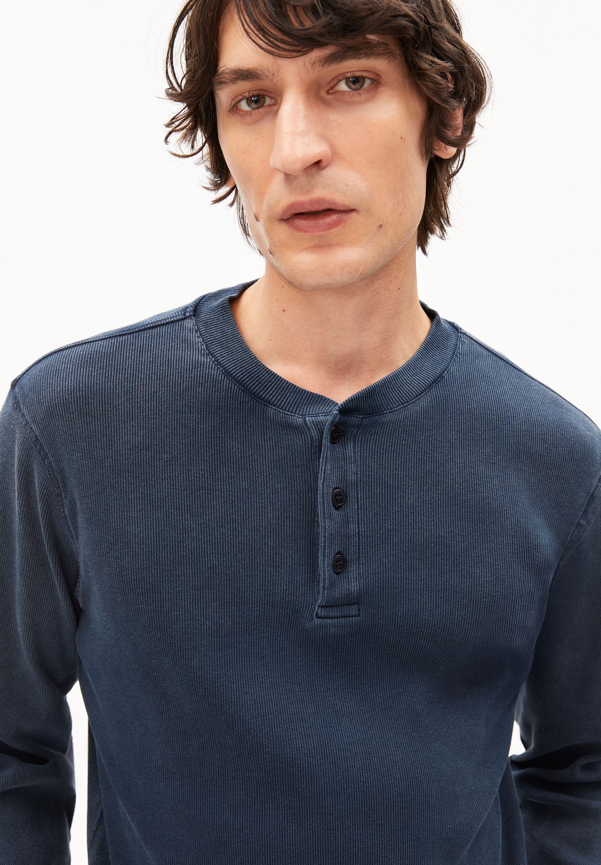 HENLY GMT DYE LANGARMSHIRT | night sky washed - Image 3