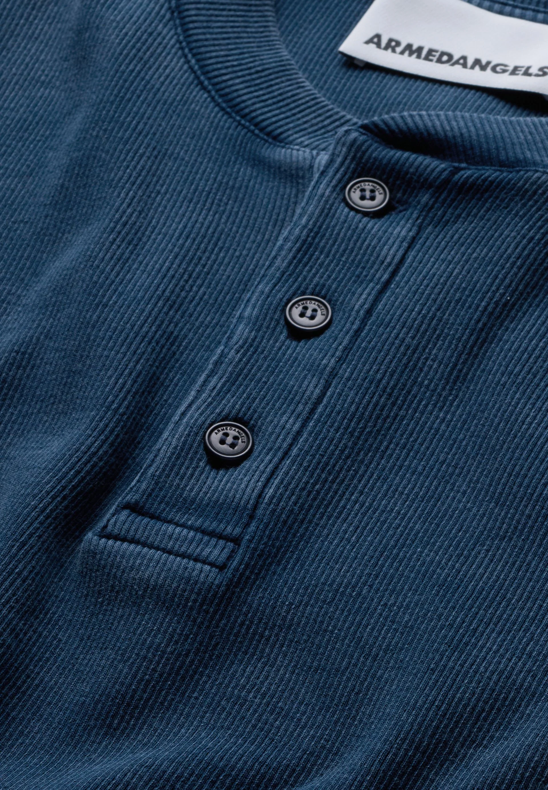 HENLY GMT DYE LANGARMSHIRT | night sky washed - Image 6