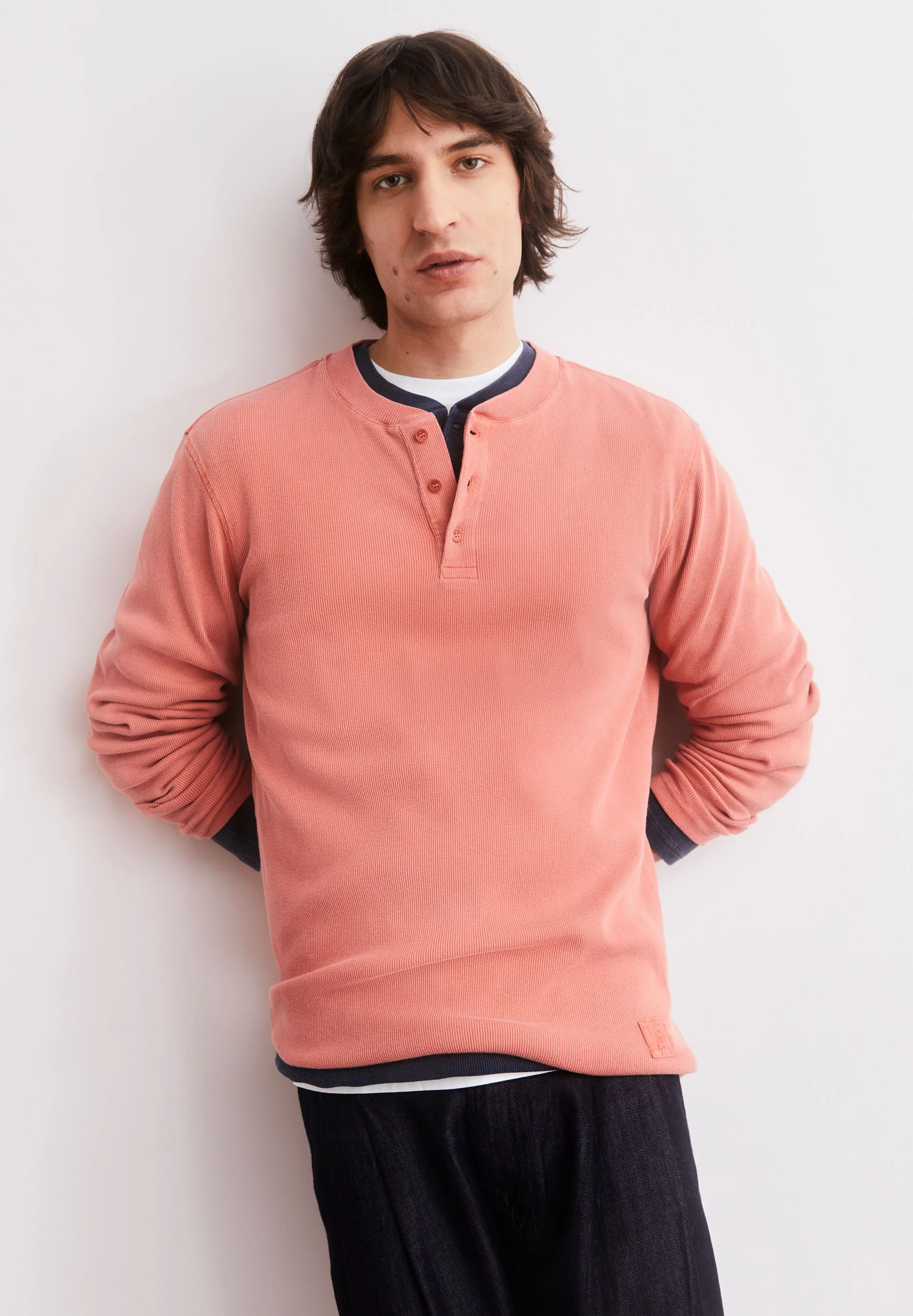 HENLY GMT DYE LANGARMSHIRT | tabasco red washed - Image 4