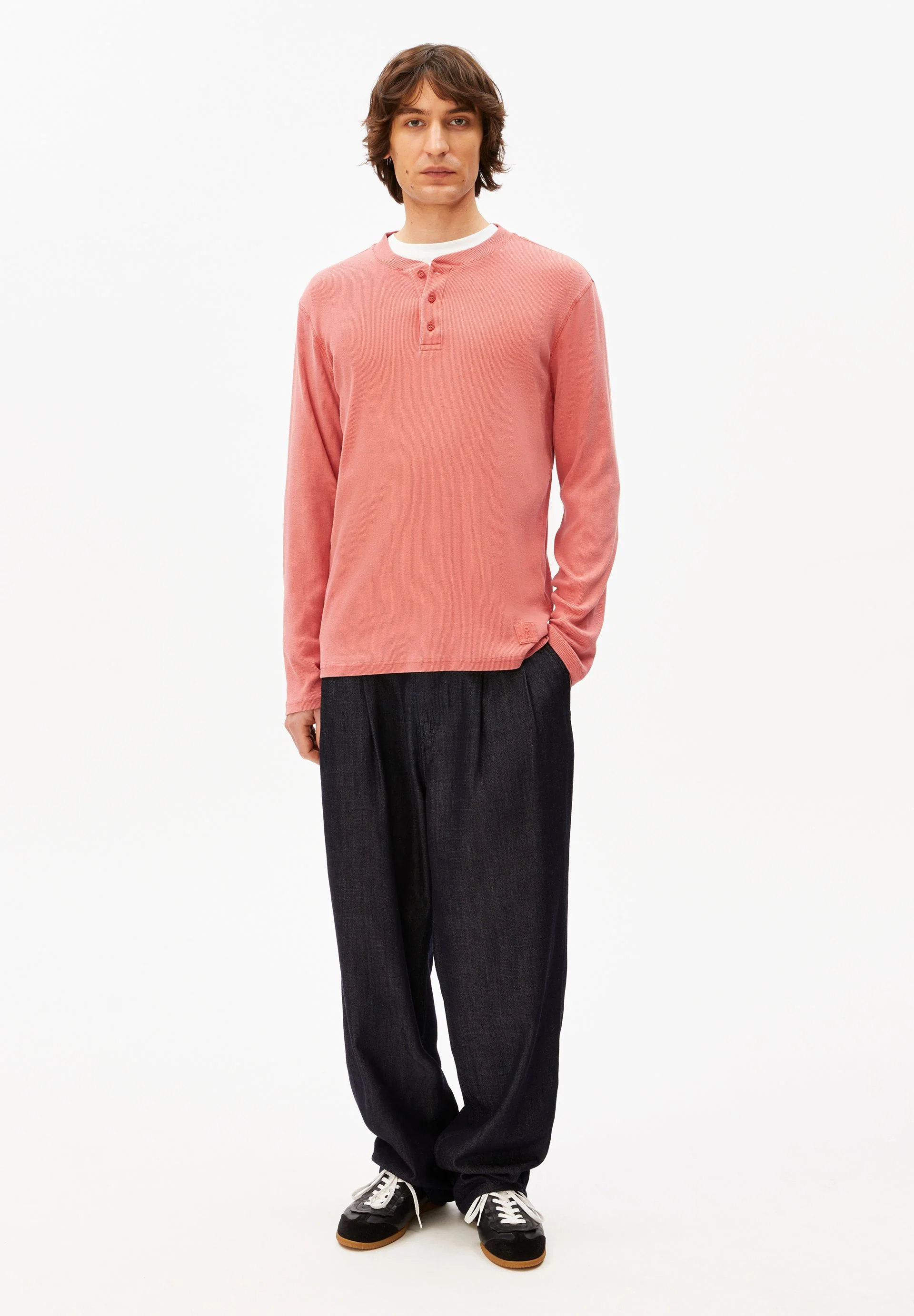 HENLY GMT DYE LANGARMSHIRT | tabasco red washed - Image 5