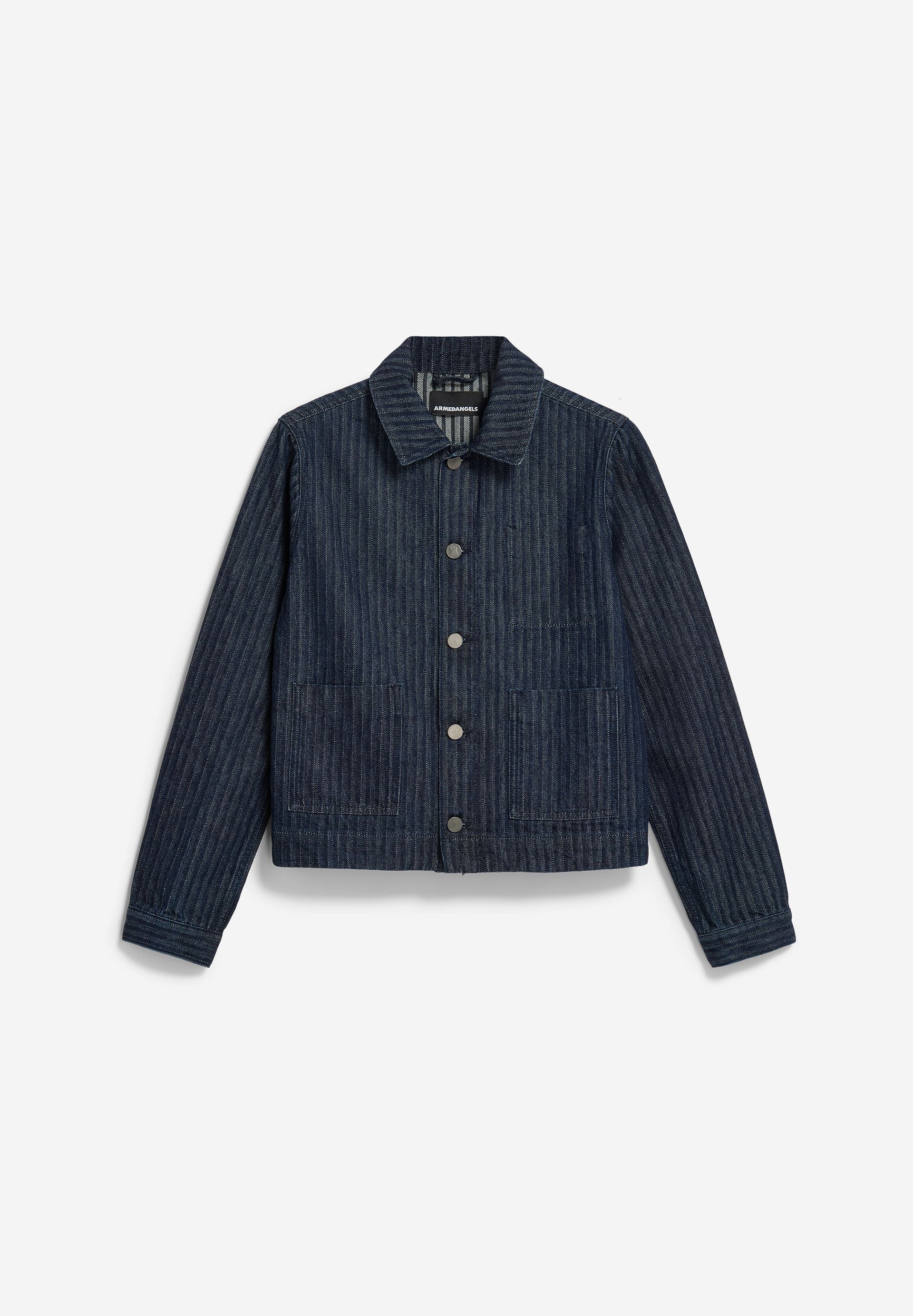 HERRINGBONE DENIM CHORE JACKE | rinse - Image 7
