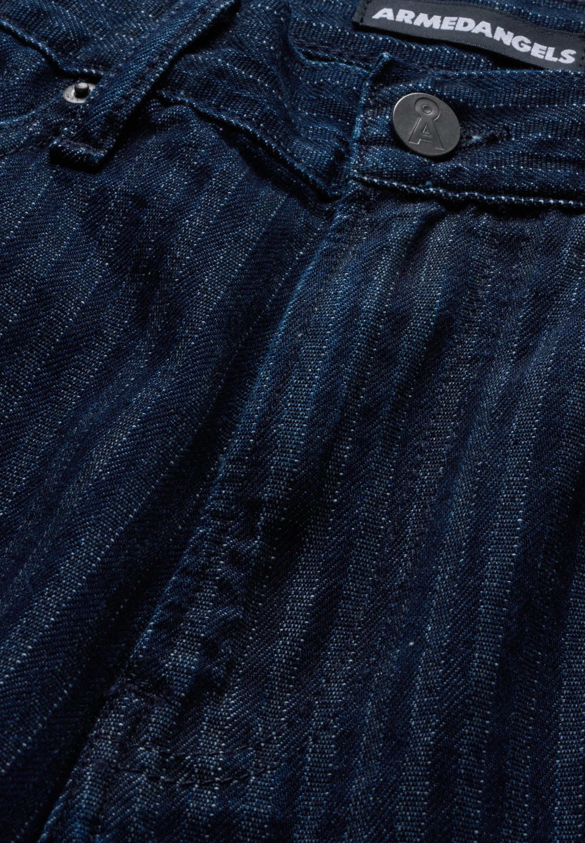 HERRINGBONE TAPERED JEANS | rinse - Image 7