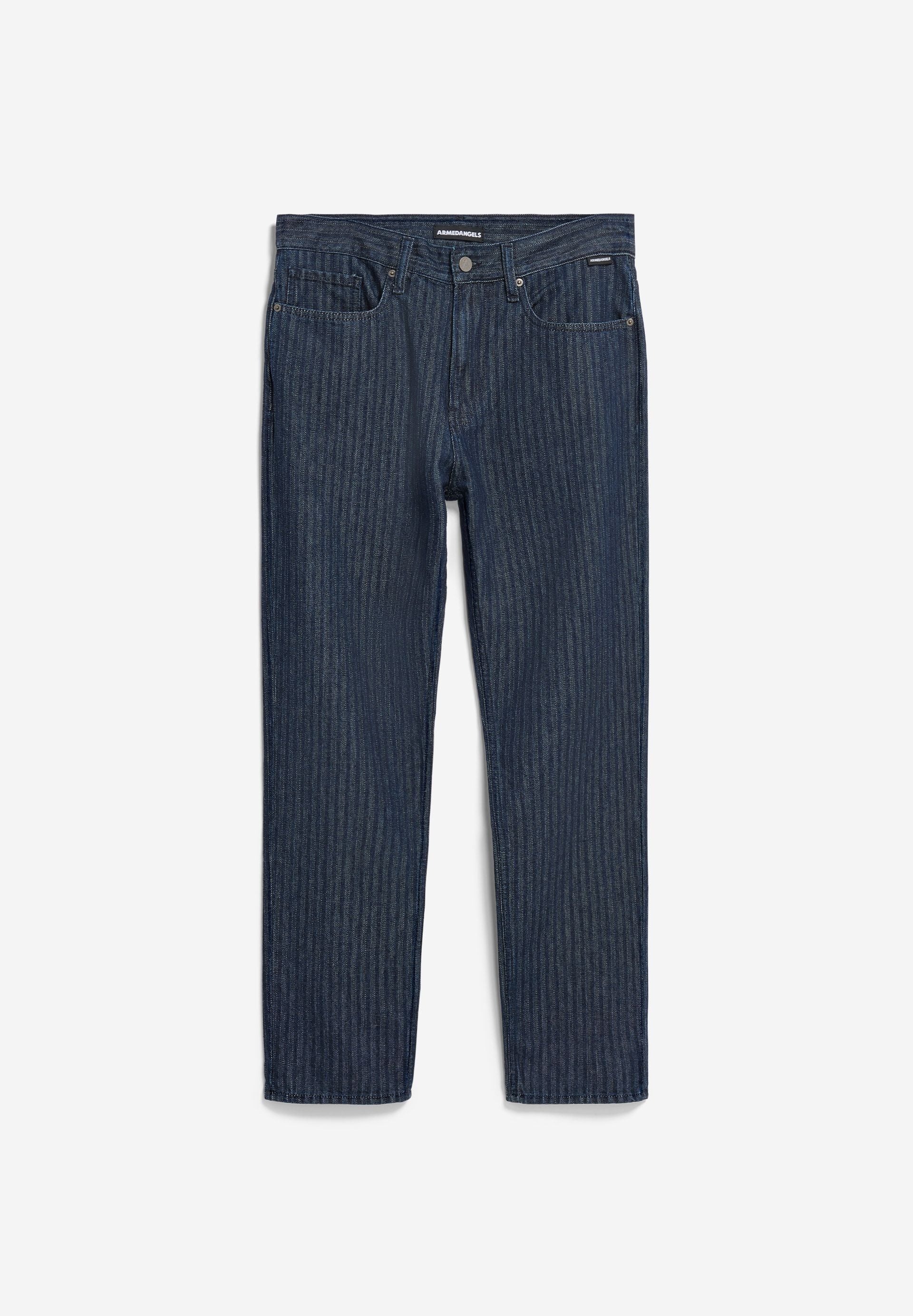 HERRINGBONE TAPERED JEANS | rinse - Image 8