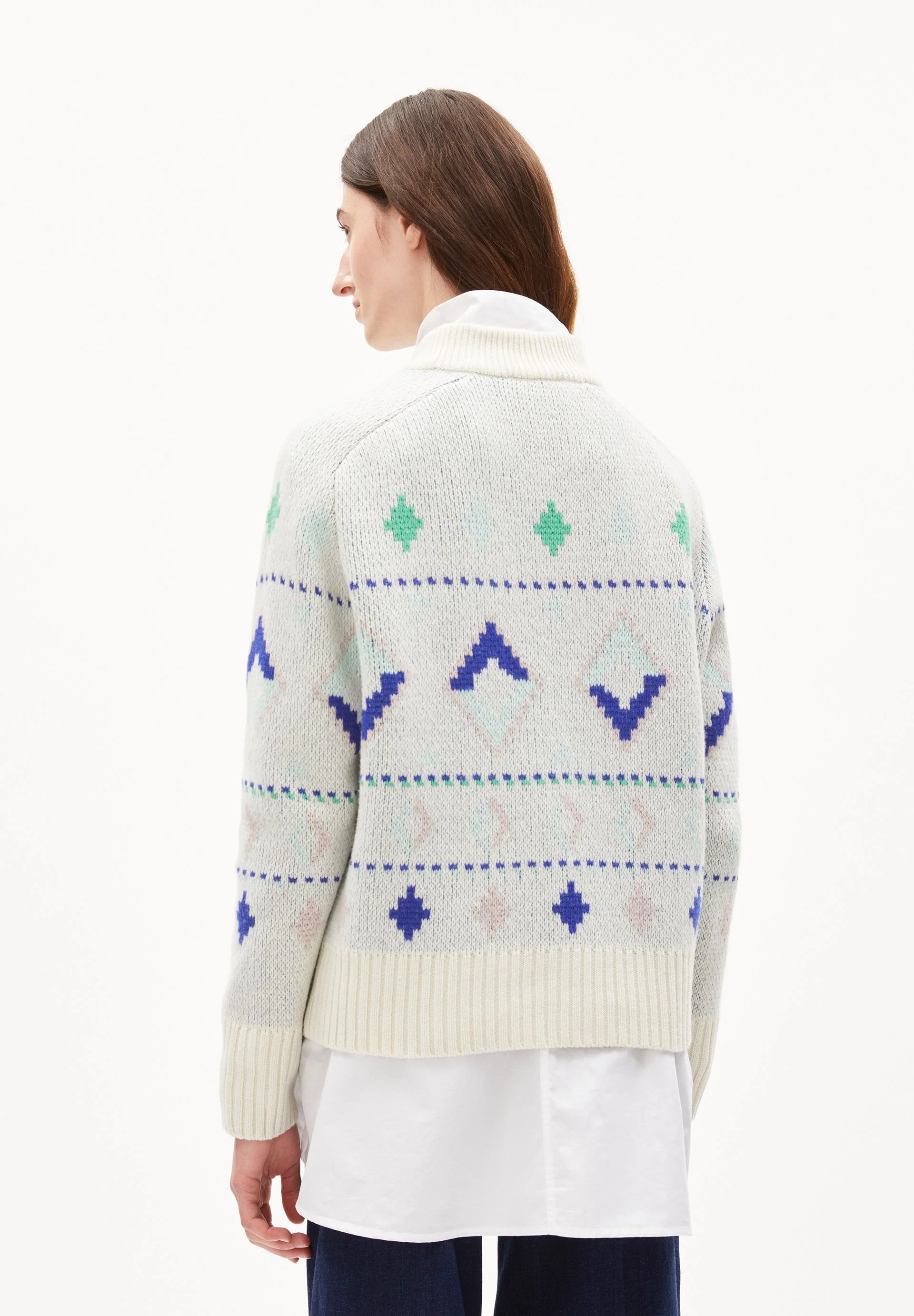 HOLGAA NAIVE FAIRISLE | oatmilk-apple neon - Image 2