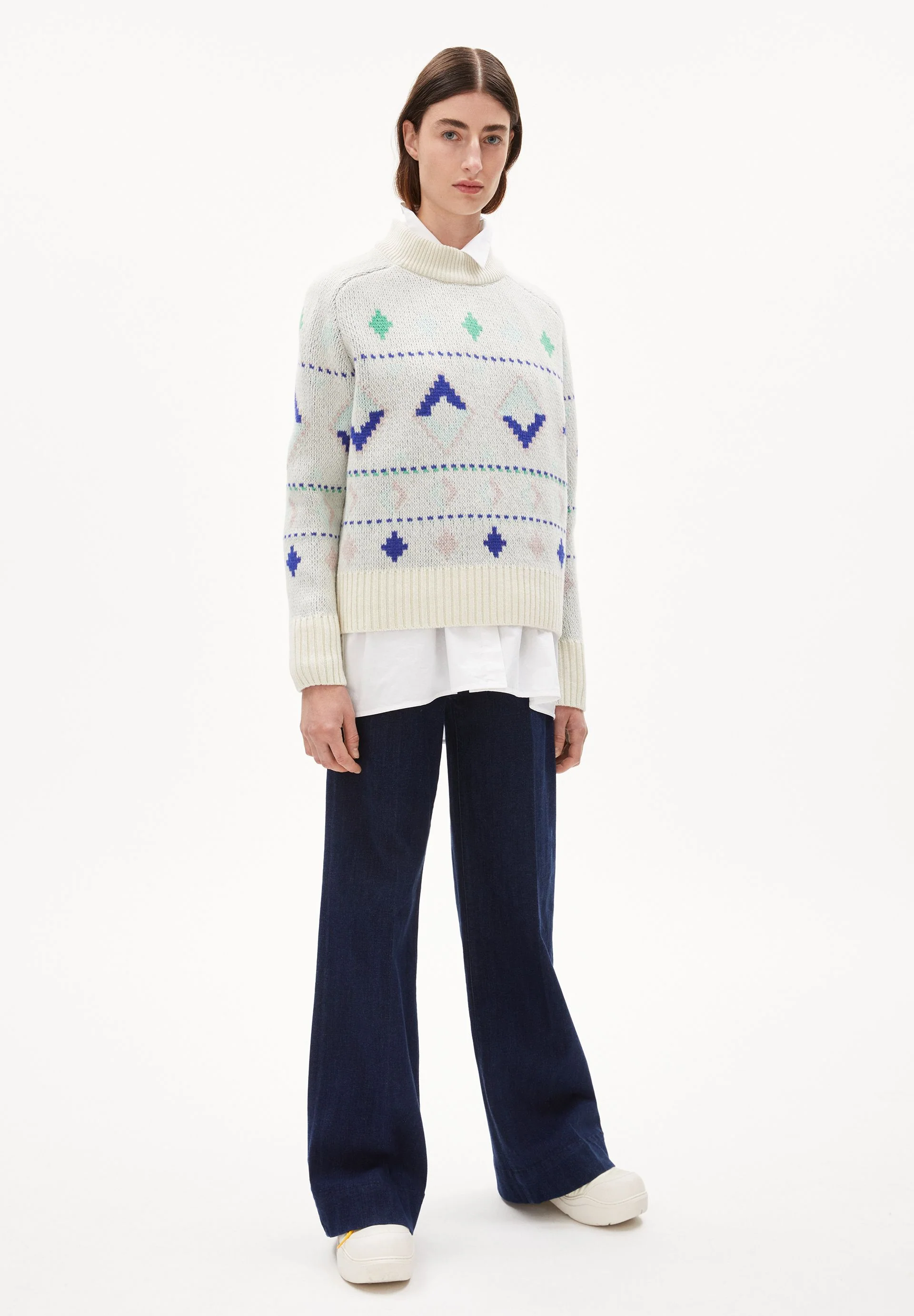 HOLGAA NAIVE FAIRISLE | oatmilk-apple neon - Image 5