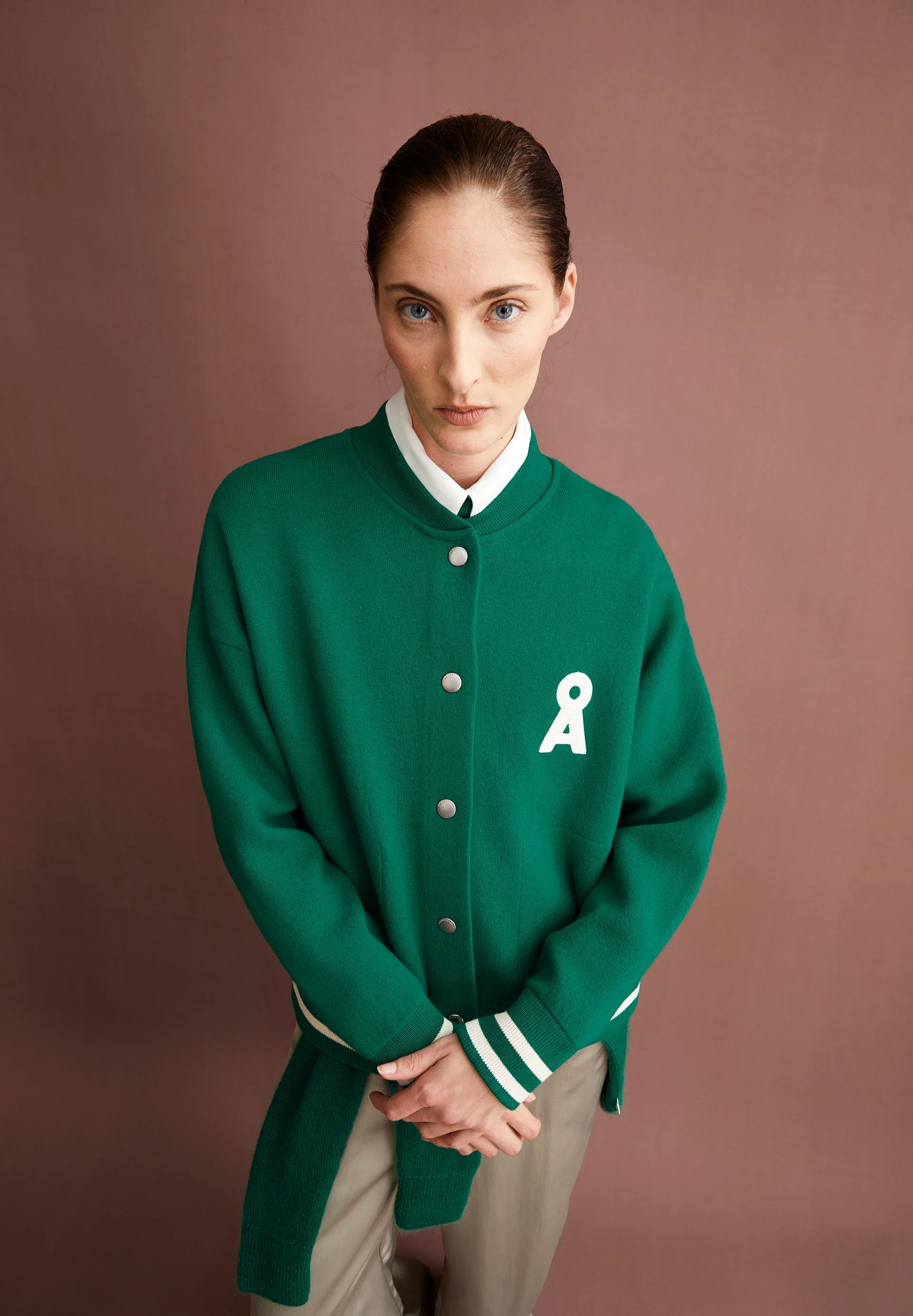 ICONIC Å BOMBERJACKE | emerald green-oatmilk - Image 4