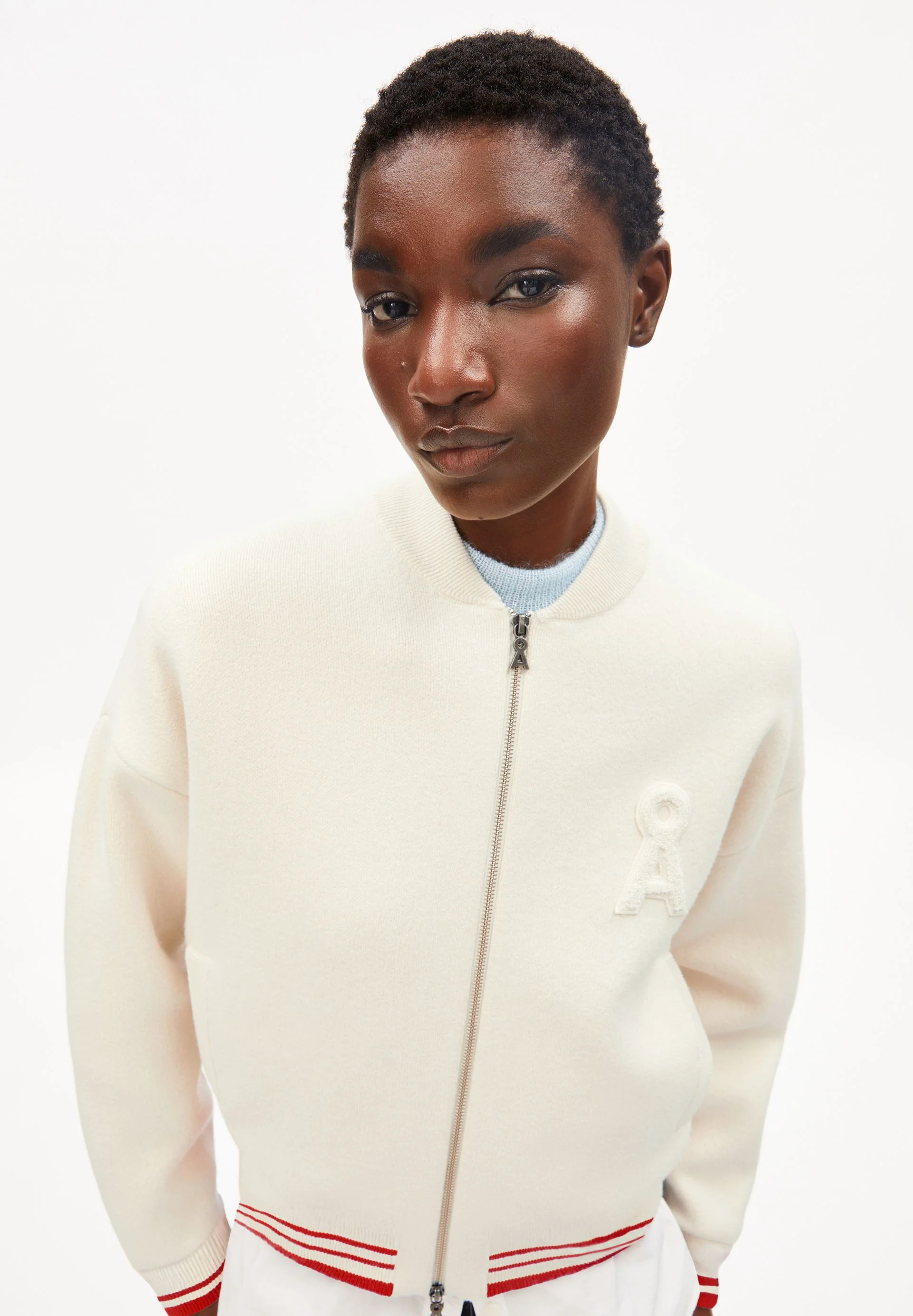 ICONIC Å BOMBERJACKE | oatmilk-mars red - Image 3
