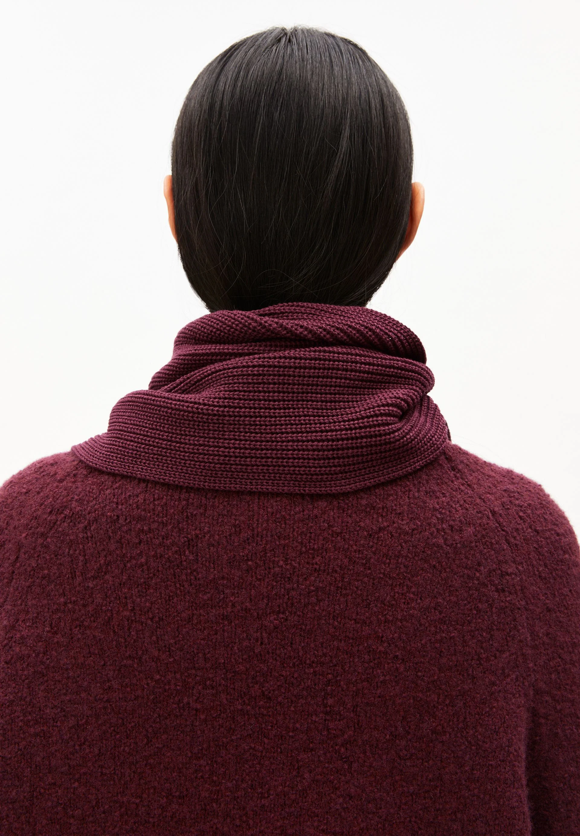 ICONIC Å CLAASAS BAUMWOLL-SCHAL | dark cranberry - Image 2