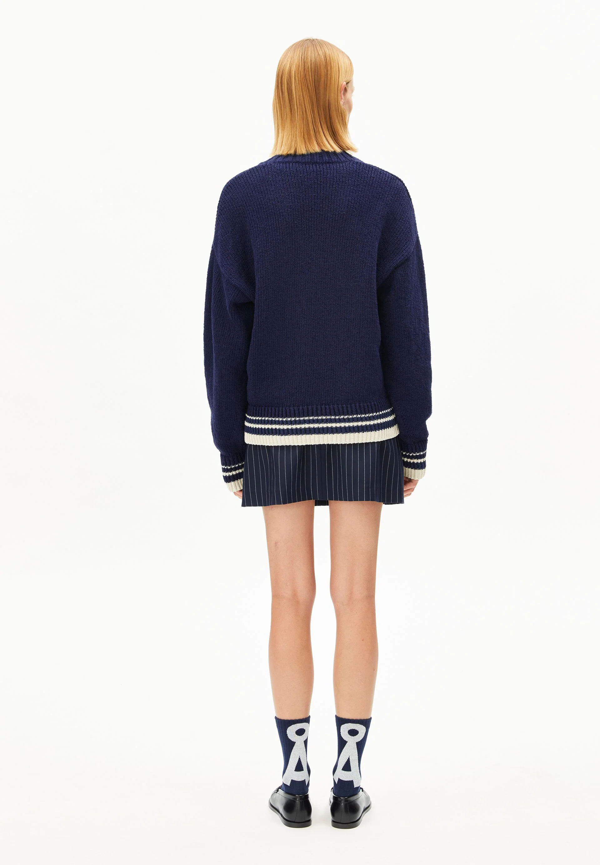 ICONIC Å COLLEGE STRICKPULLOVER | tinted navy-oatmilk - Image 2