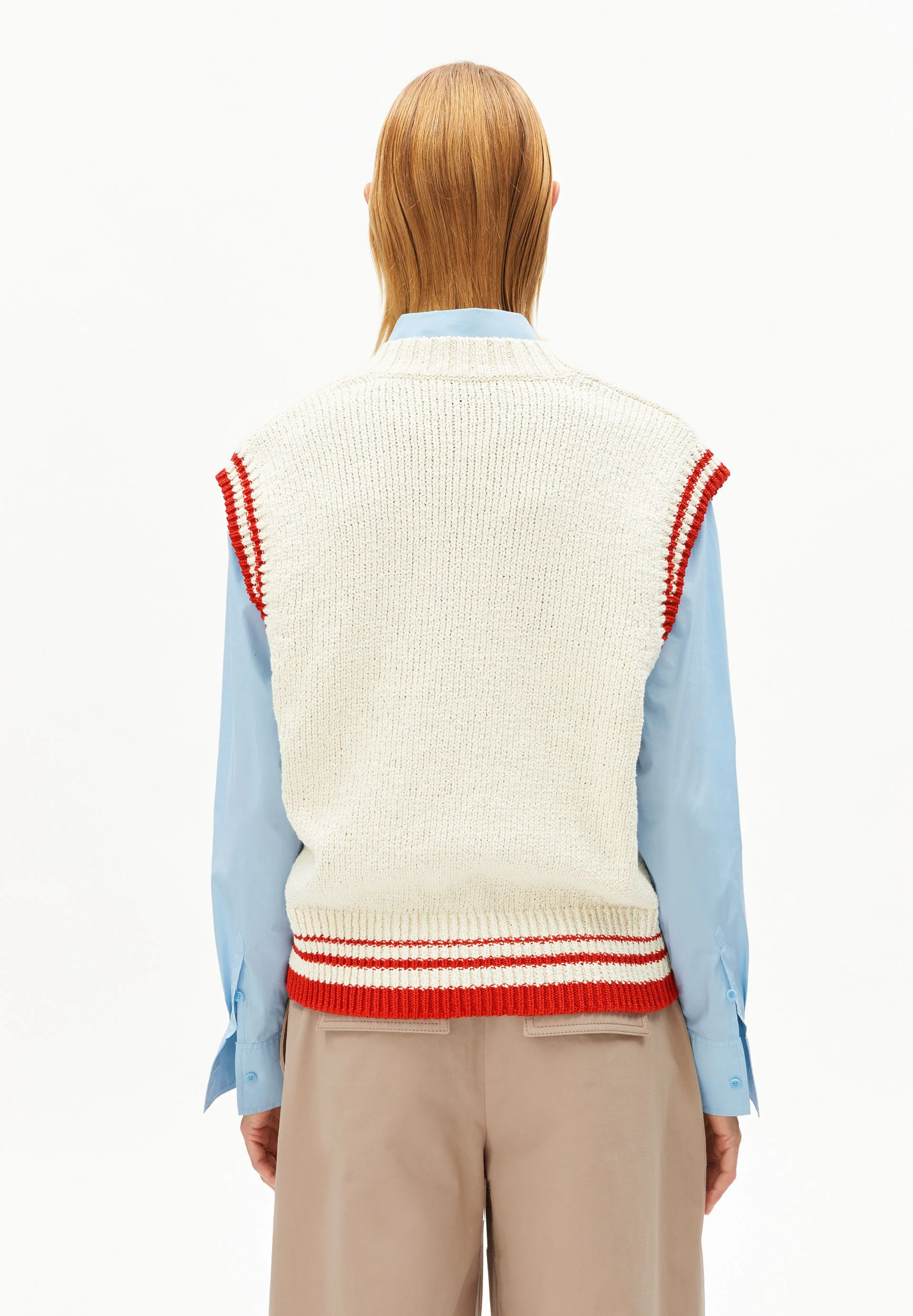 ICONIC Å COLLEGE PULLUNDER | oatmilk-mars red - Image 2