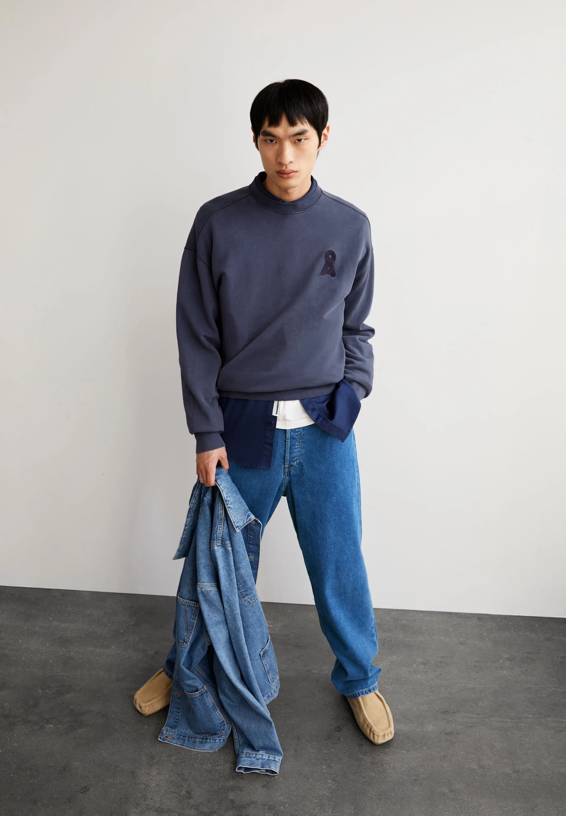 ICONIC Å EMAAL GMT DYE SWEATSHIRT | blue noon washed - Image 4