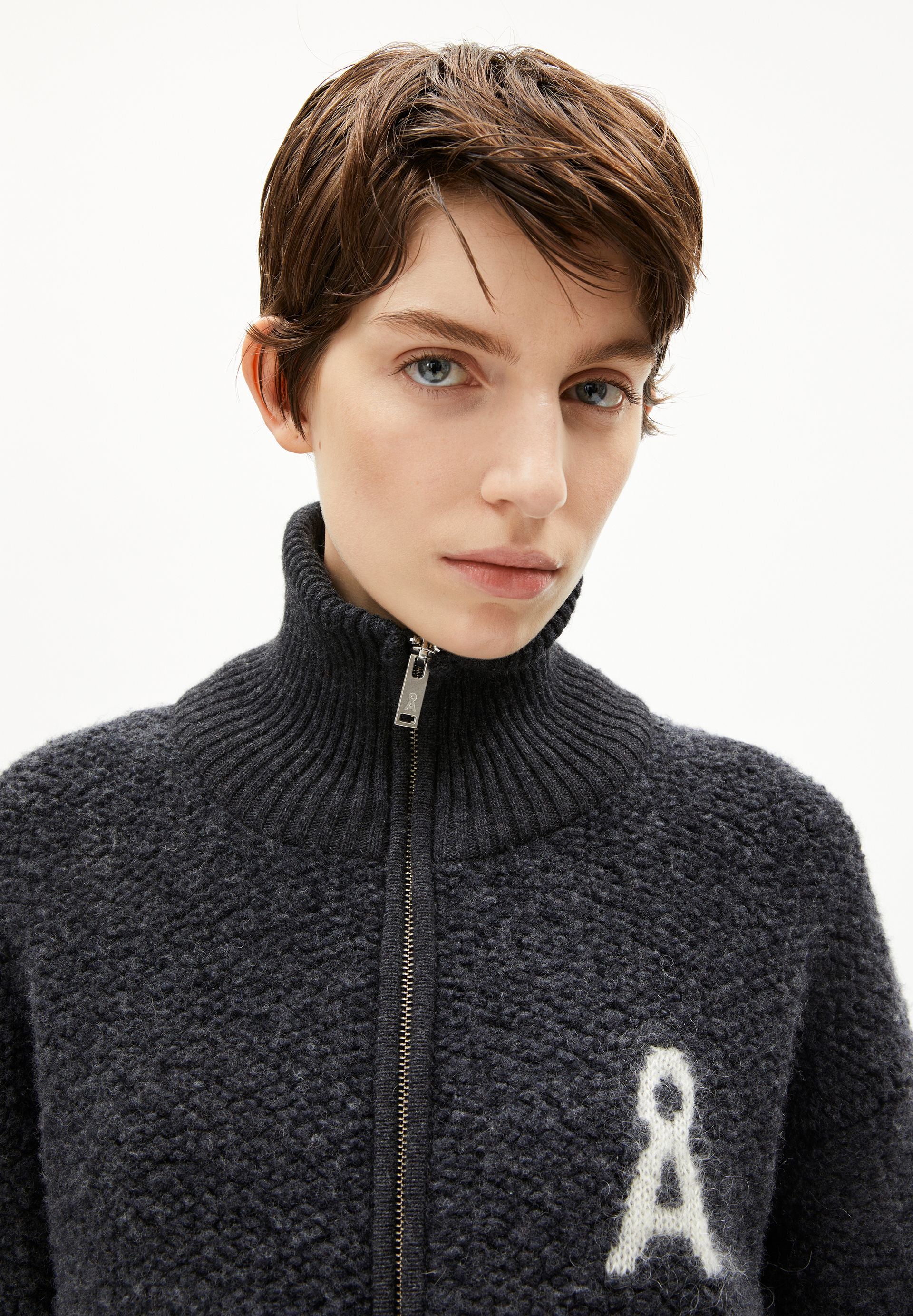 ICONIC Å GWENAA BOUCLÉ | steel melange-oatmilk - Image 3
