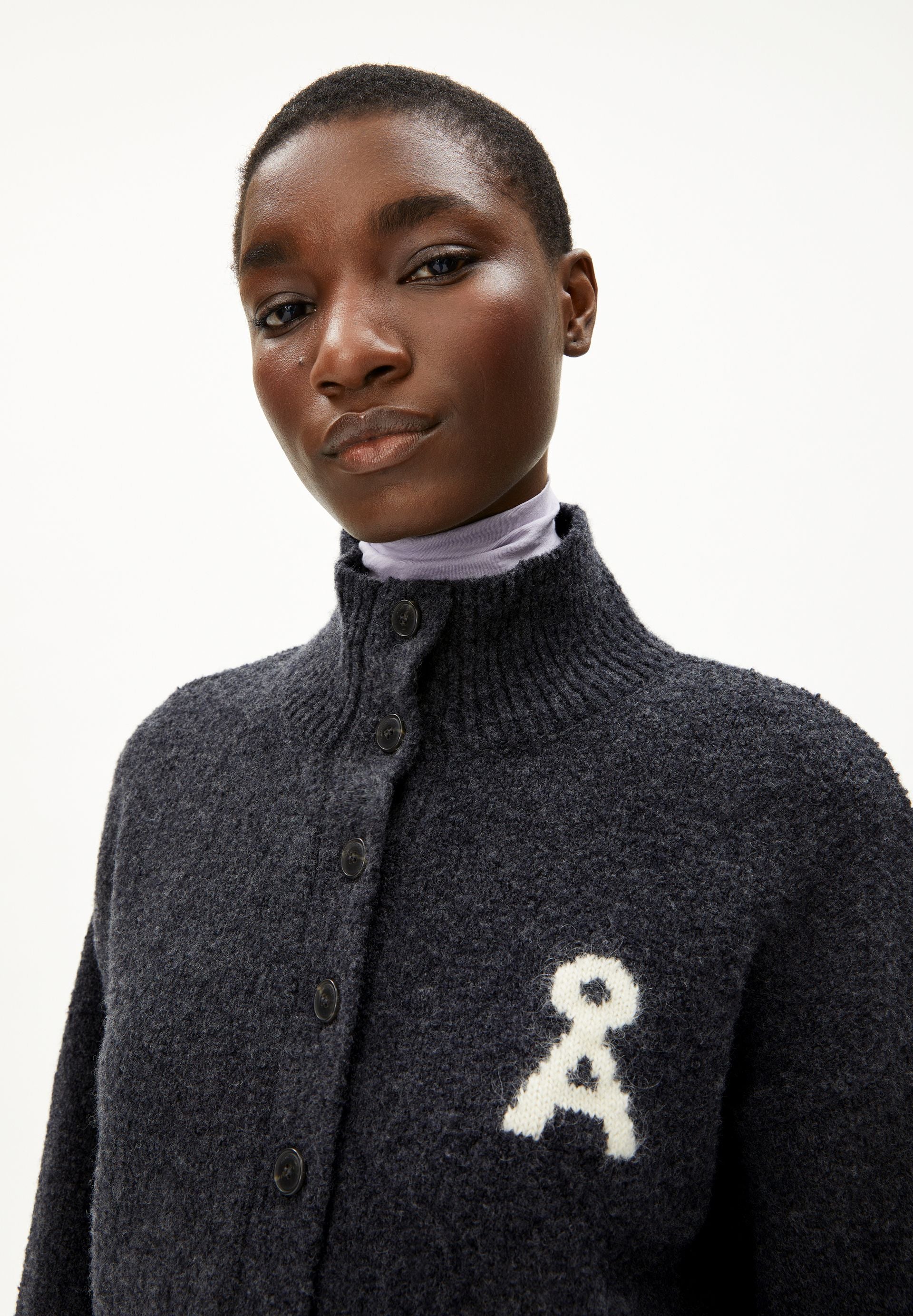 ICONIC Å RAMONAA BOUCLÉ | steel melange-oatmilk - Image 3
