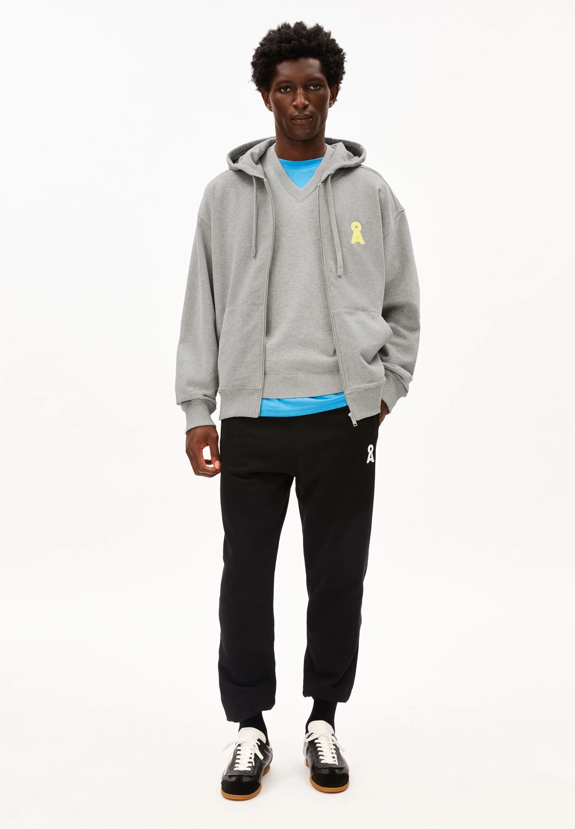 ICONIC Å SAROMIAAN SWEATJACKE | silver melange - Image 5