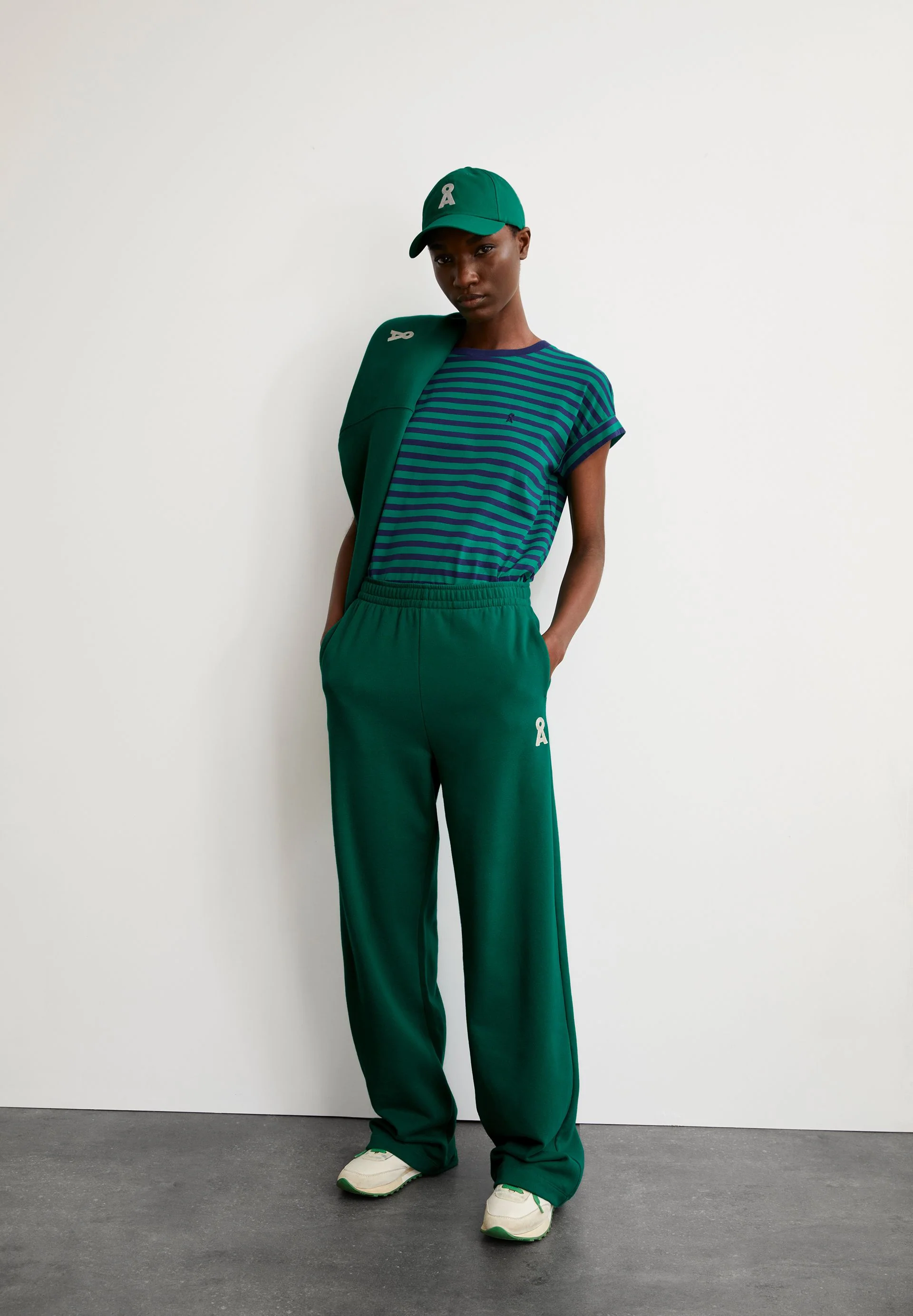 IDAARA GESTREIFTES T-SHIRT | emerald green-blue noon - Image 4